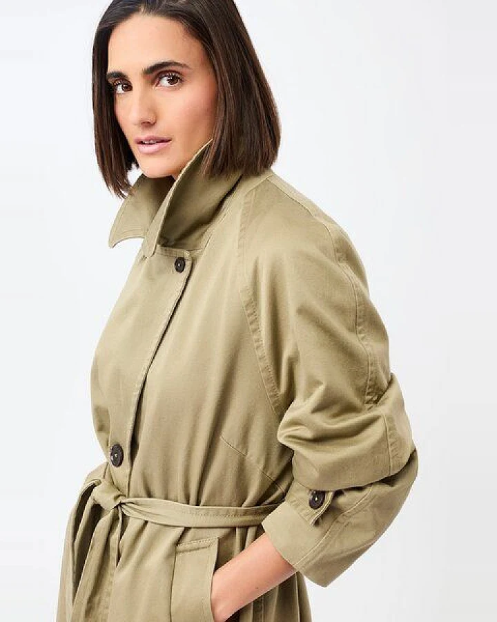 LangerChen Klassischer Trenchcoat aus Bio-Baumwolle