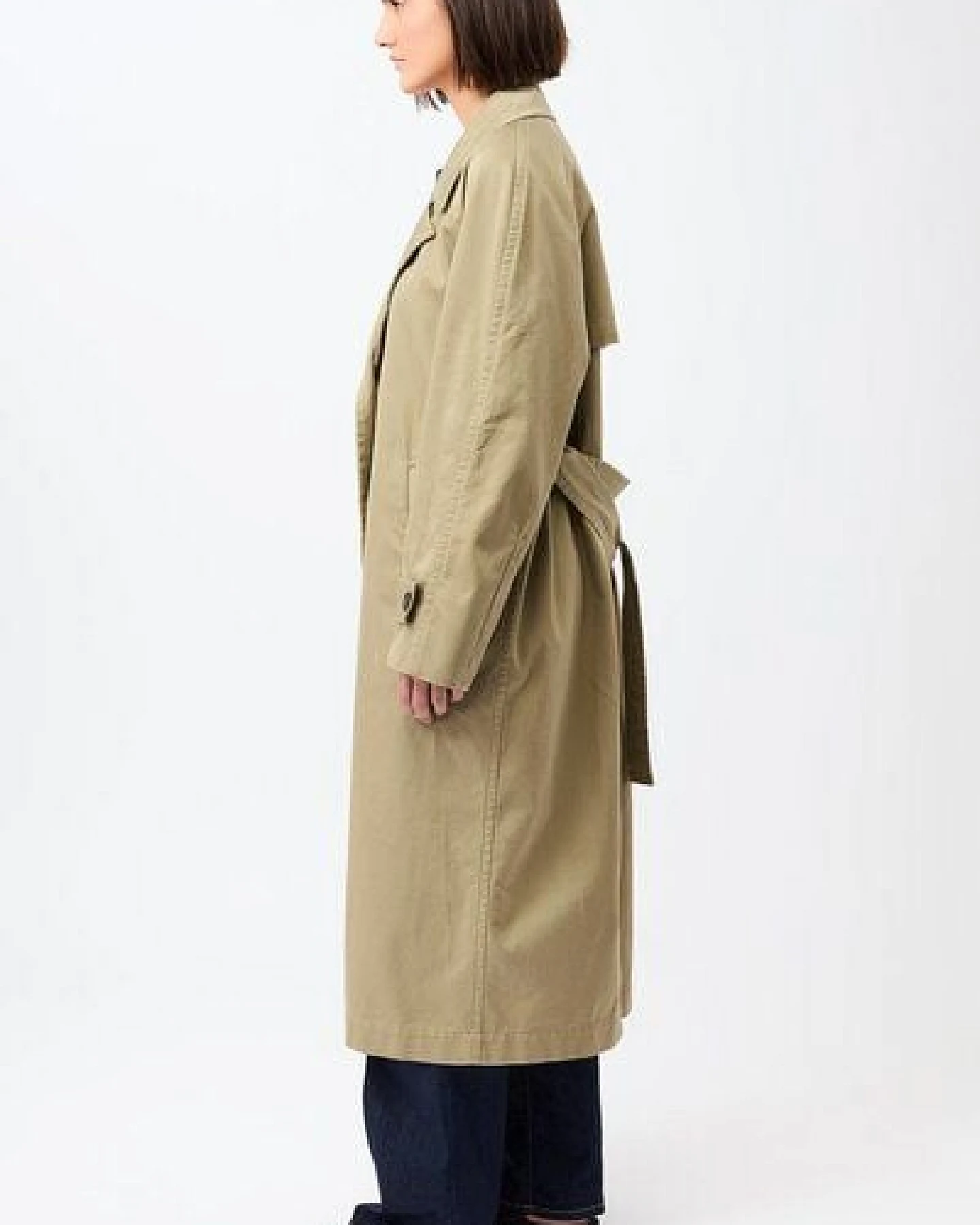 LangerChen Klassischer Trenchcoat aus Bio-Baumwolle – Ansicht 3