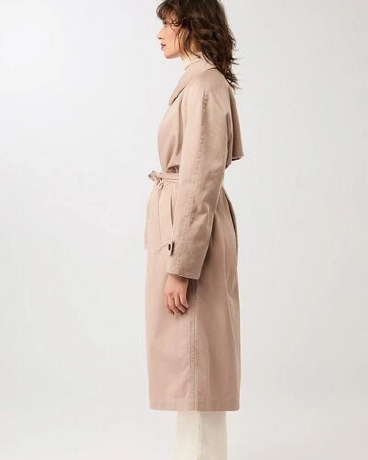 LangerChen Klassischer Trenchcoat aus Bio-Baumwolle – Ansicht 4