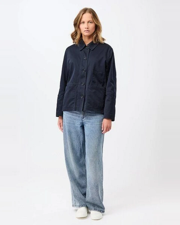 LangerChen Kurze Jacke mit Knöpfen