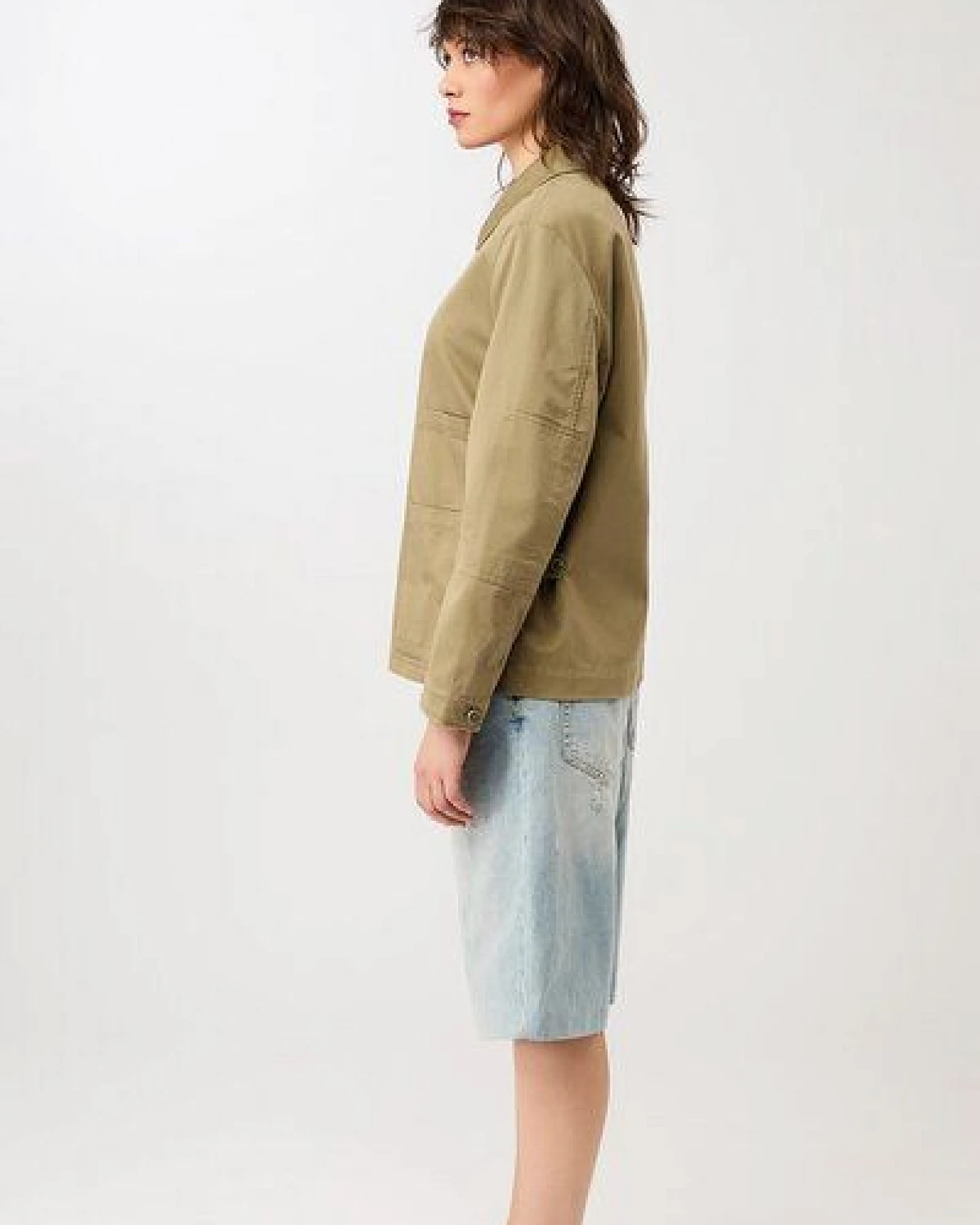 LangerChen Kurze Jacke mit Knöpfen – Ansicht 3