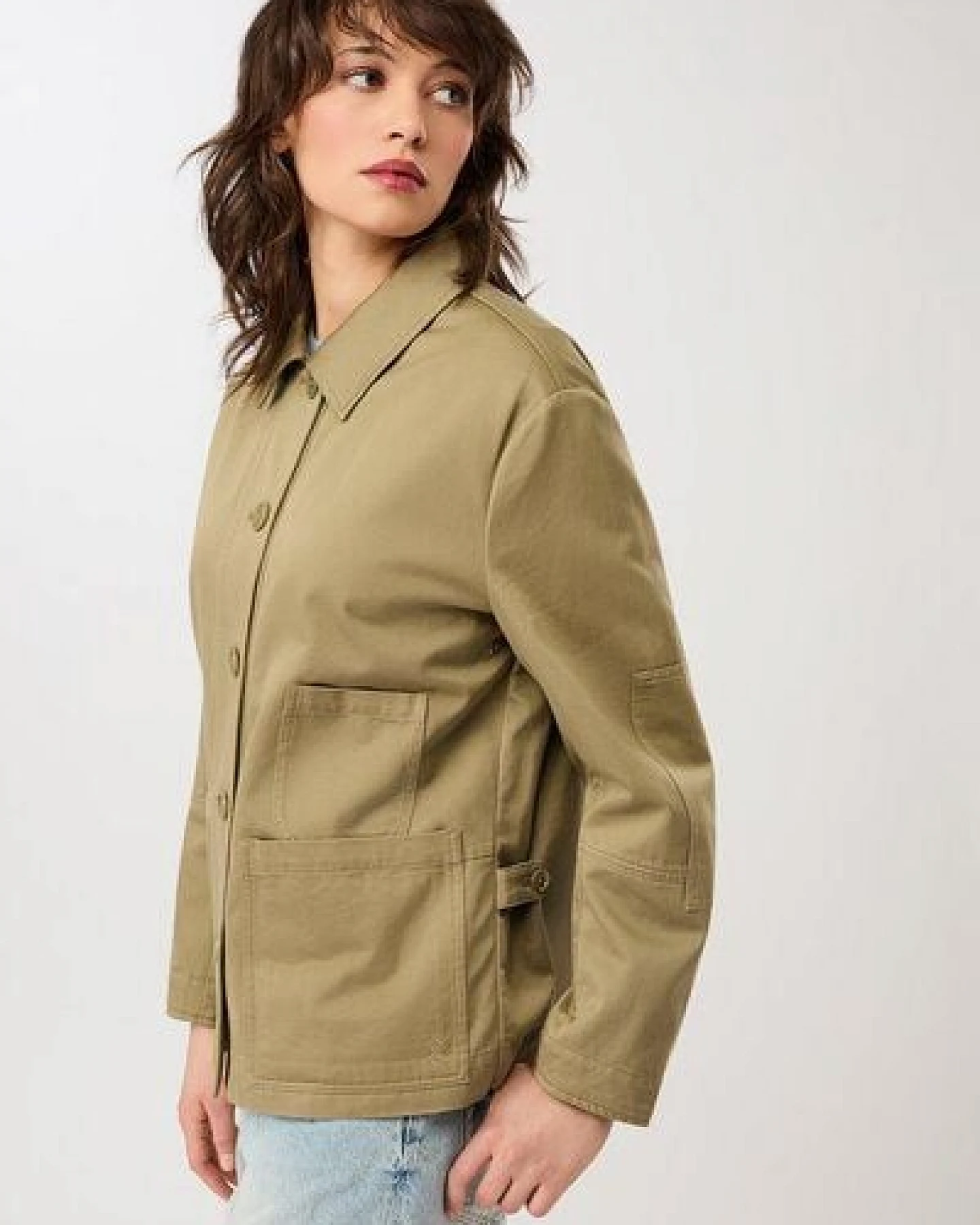 LangerChen Kurze Jacke mit Knöpfen – Ansicht 4