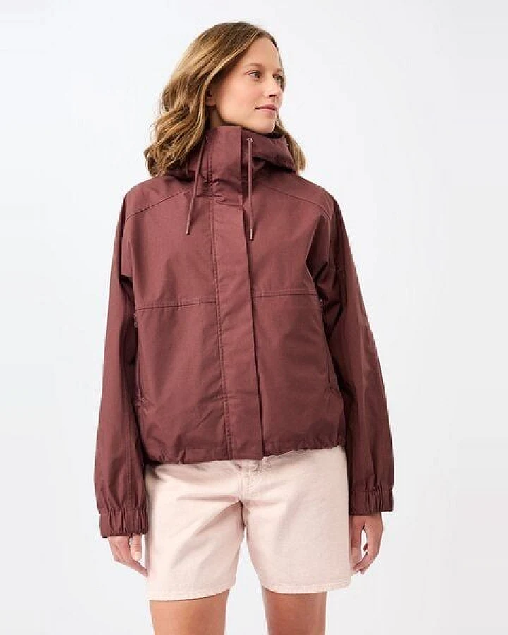LangerChen Kurze Regenjacke mit Reissverschlußtasche