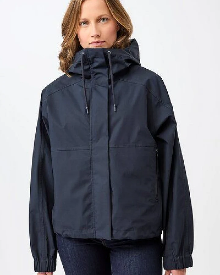 LangerChen Kurze Regenjacke mit Reissverschlußtasche