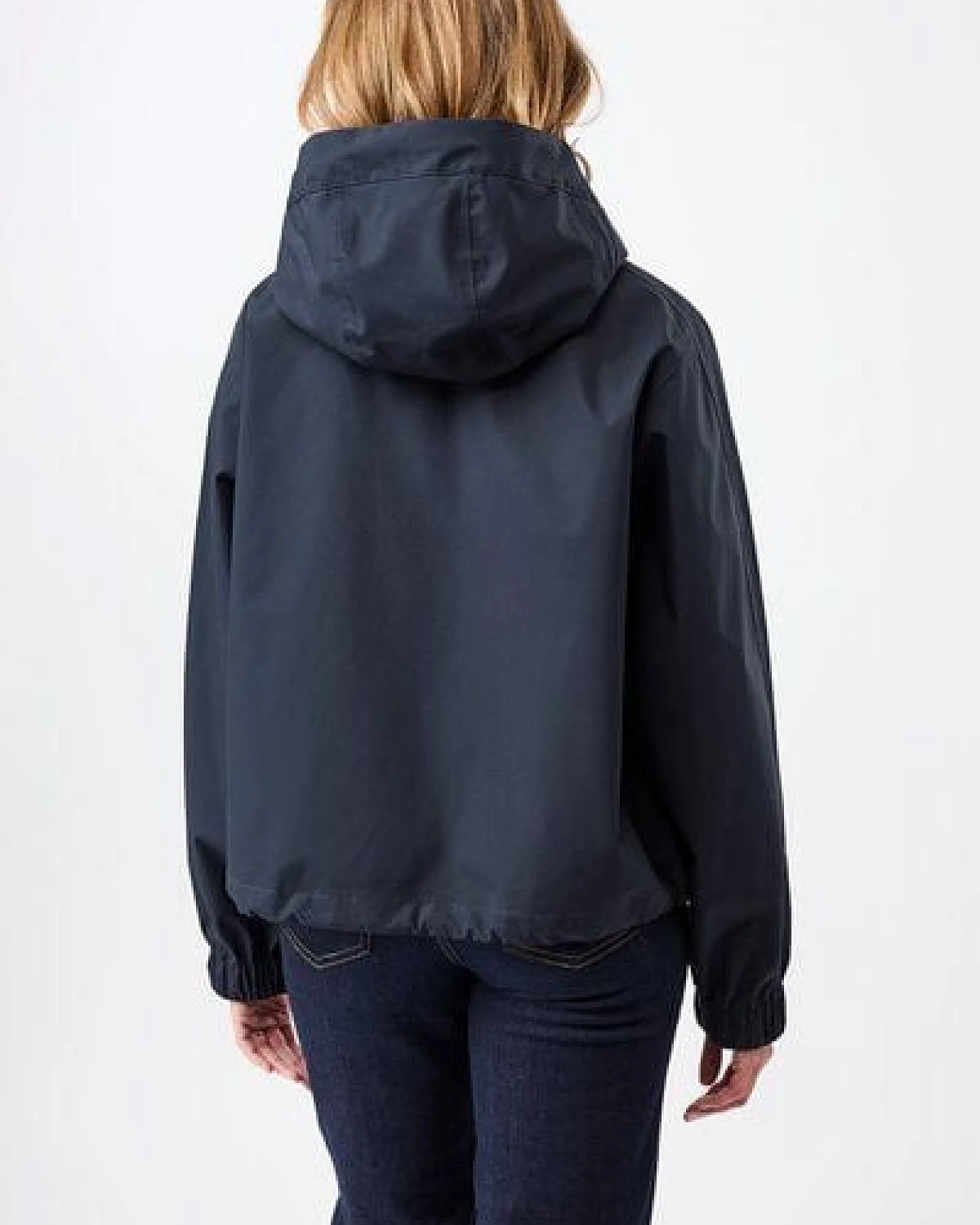LangerChen Kurze Regenjacke mit Reissverschlußtasche – Ansicht 3