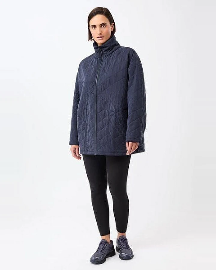 LangerChen Gesteppte Jacke aus Tencel® mit Stehkragen