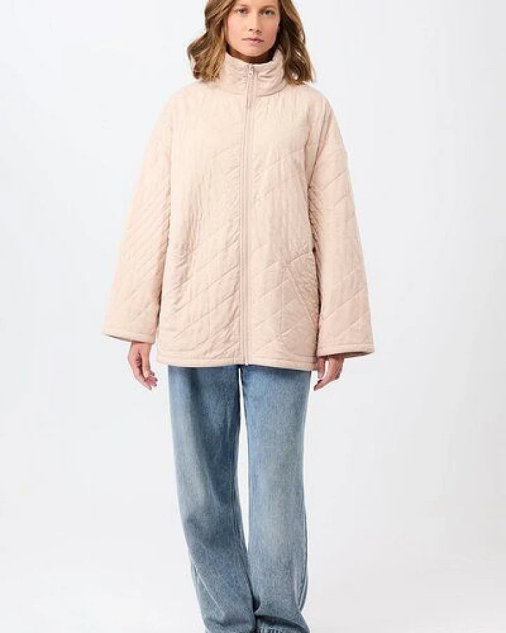 LangerChen Gesteppte Jacke aus Tencel® mit Stehkragen