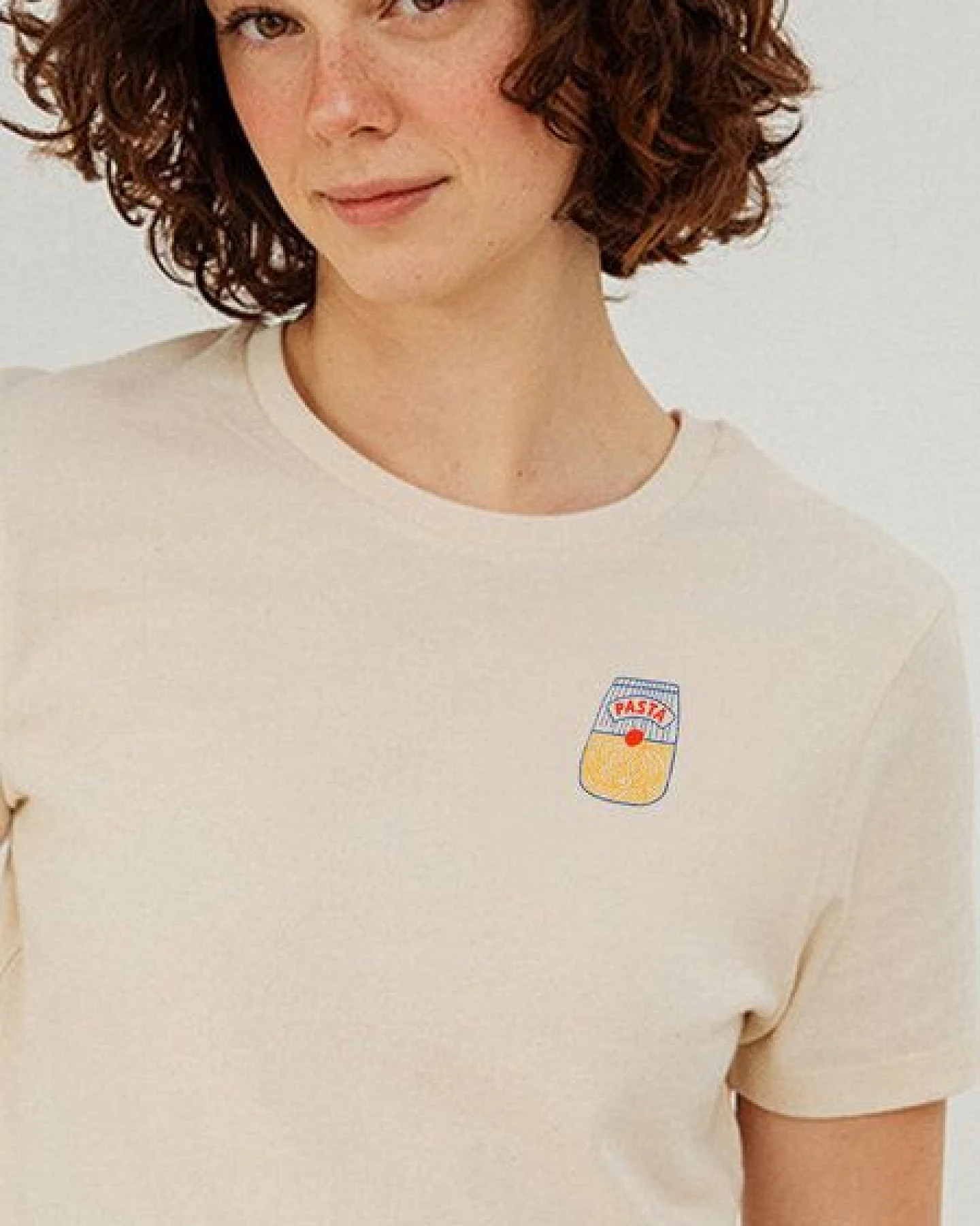 Kultgut Artdesign- Tailliertes Shirt 100% Biobaumwolle /Pasta – Ansicht 3