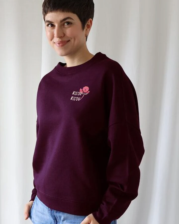 Kultgut Artdesign - Bioqualität - Supersoft Sweater / bisou bisou