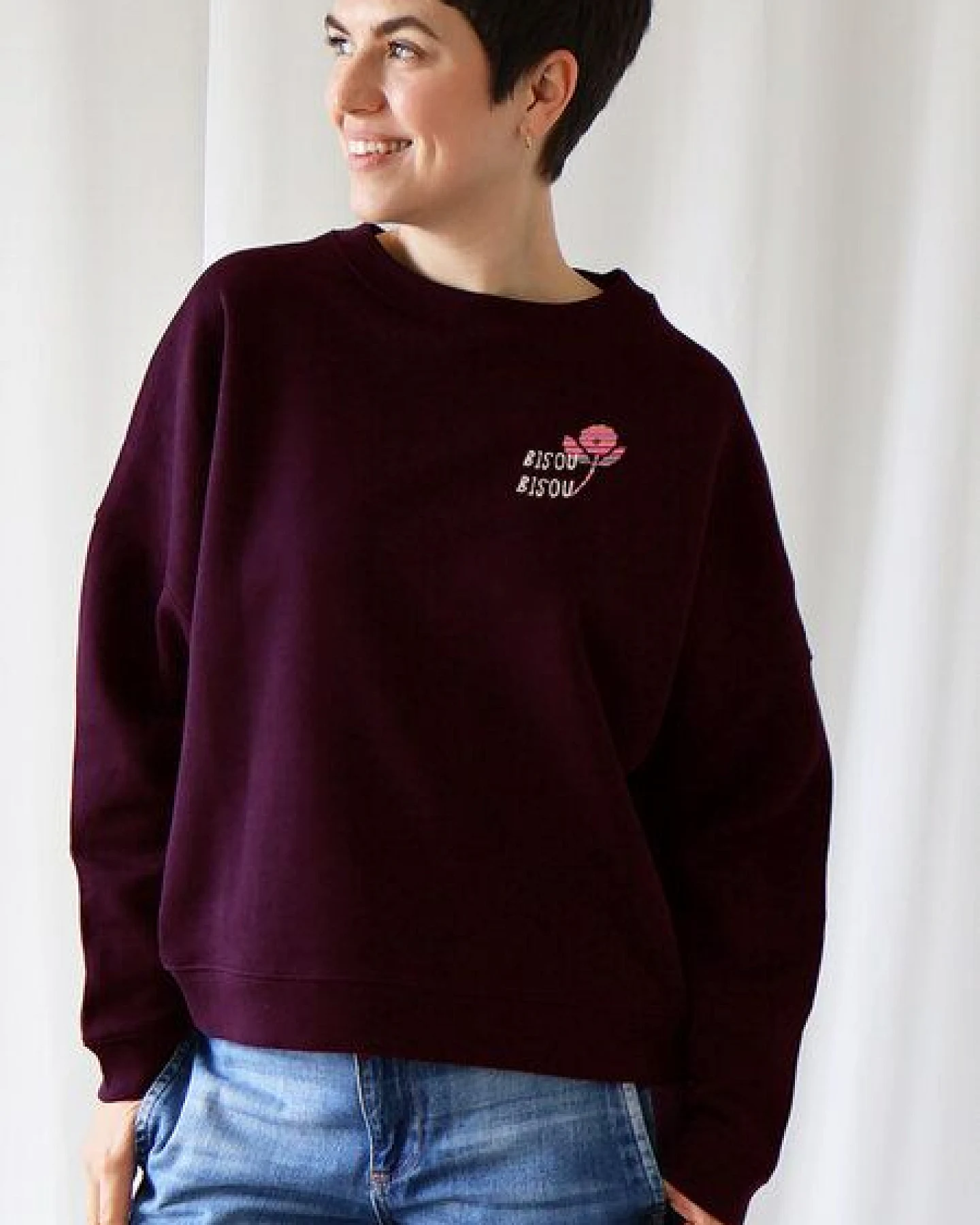 Kultgut Artdesign - Bioqualität - Supersoft Sweater / bisou bisou – Ansicht 3