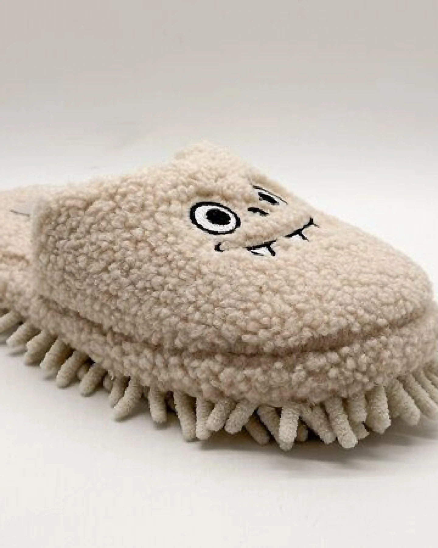 Veganer "thies ® Eco Monstimop Teddy Slipper" aus kuscheligem recyceltem PES – Ansicht 3