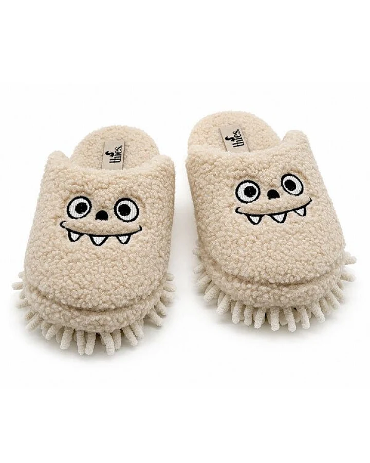 Veganer "thies ® Eco Monstimop Teddy Slipper" aus kuscheligem recyceltem PES