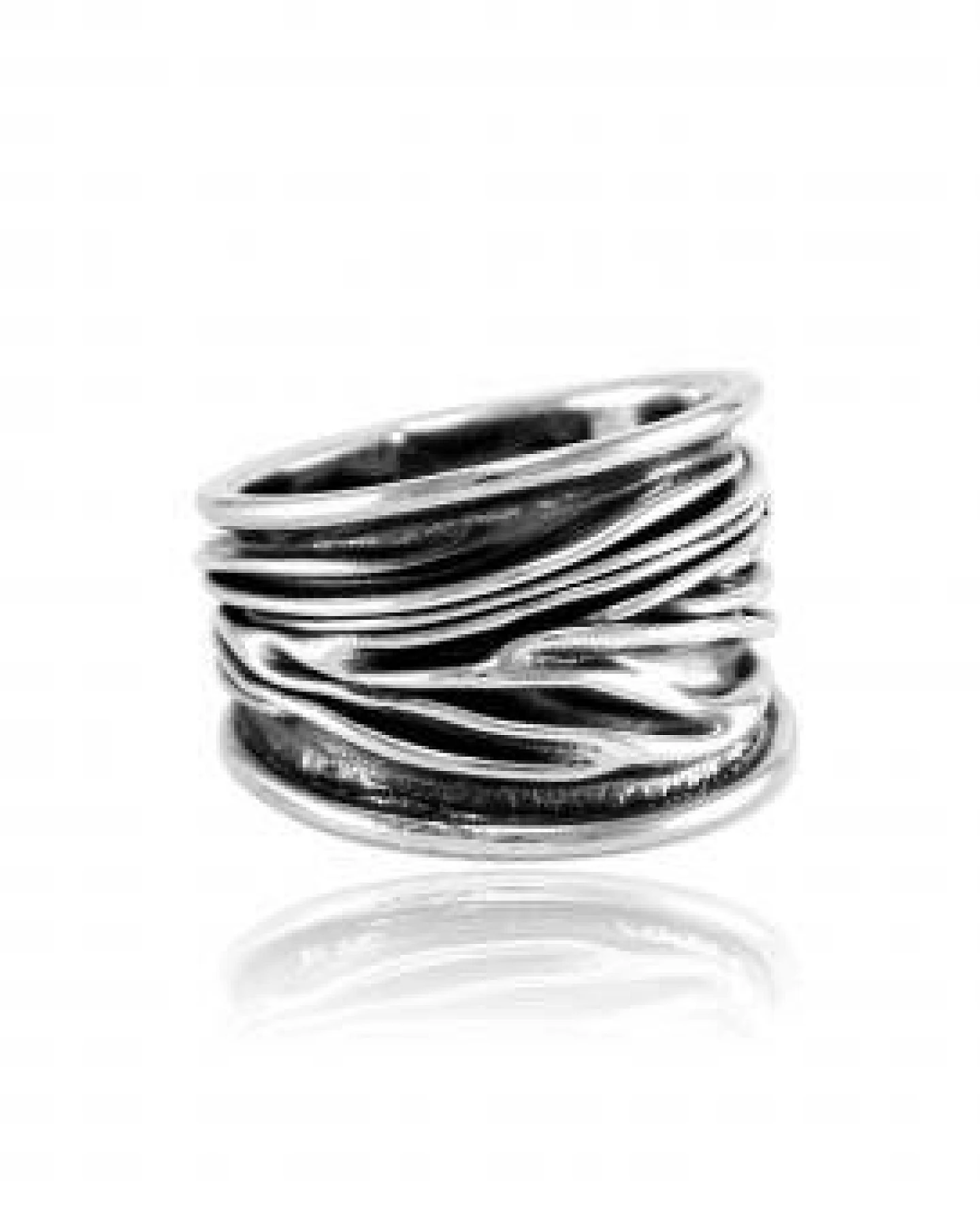 pakilia Silber Ring Wellen Fair-Trade und handmade – Ansicht 3