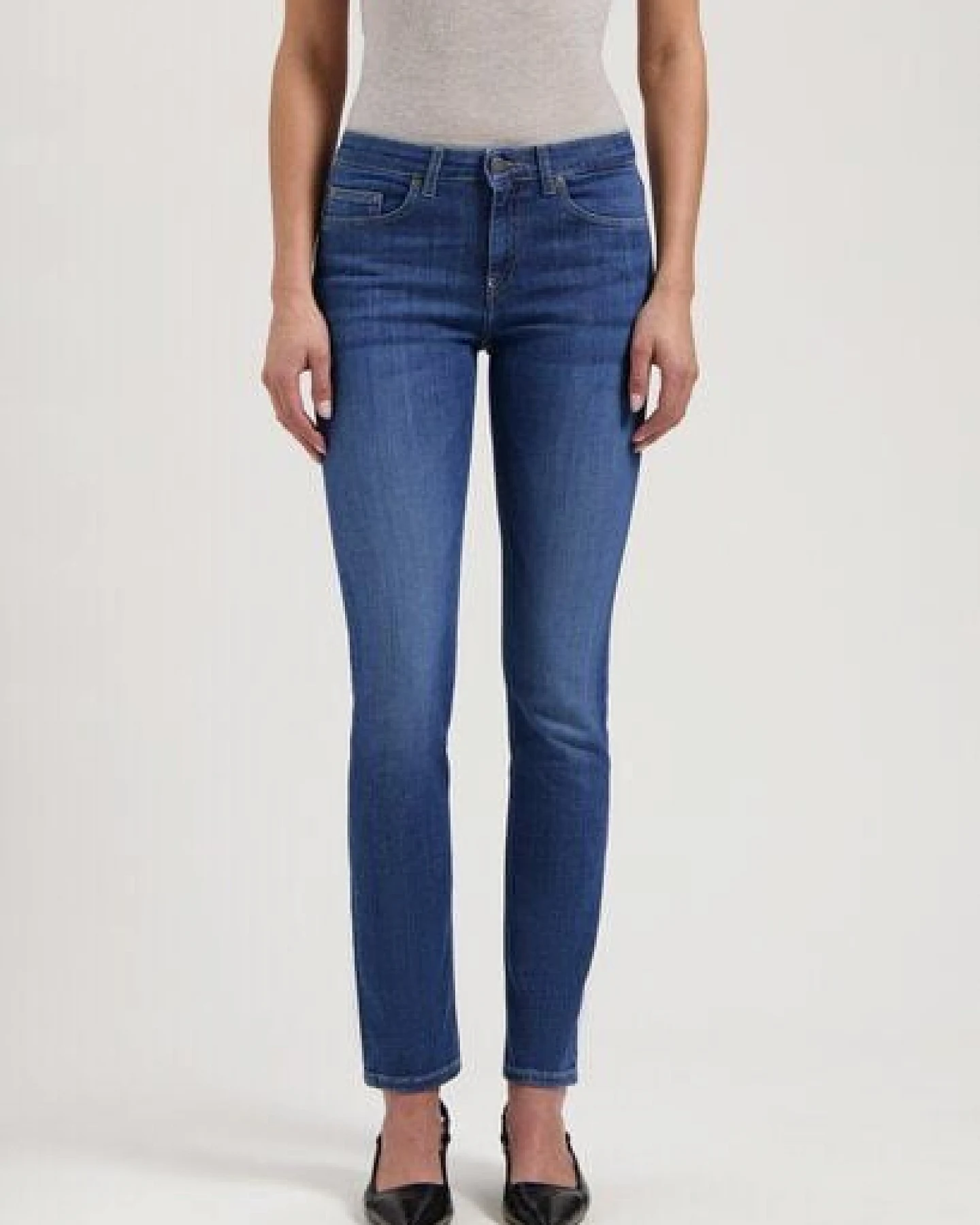 MUD Jeans Damen Jeans Slim Fit "Faye - Stone Indigo" – Ansicht 4