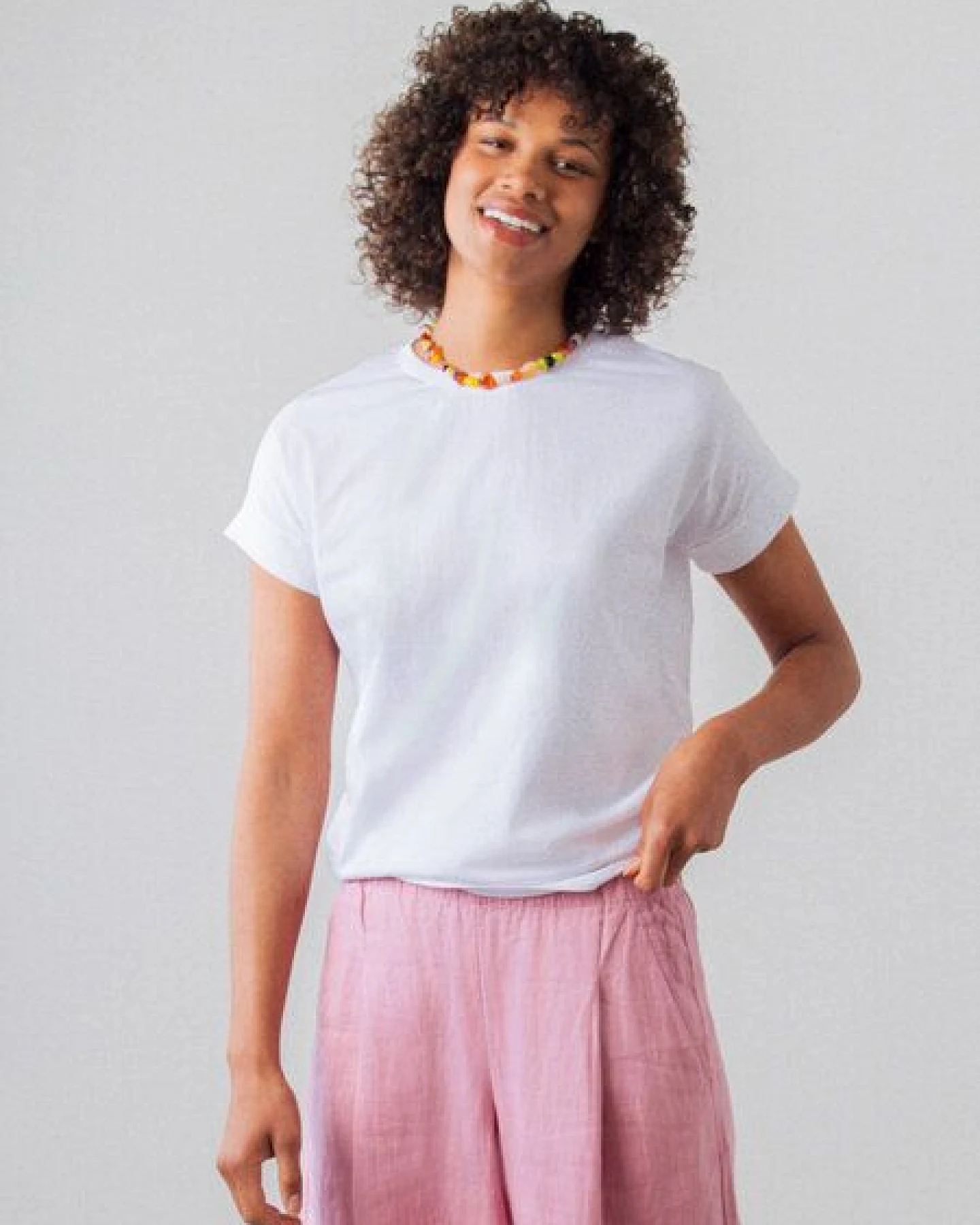 Honest Basics Damen Flügelärmeln T-Shirt aus Bio- und recycelter Baumwolle – Ansicht 3