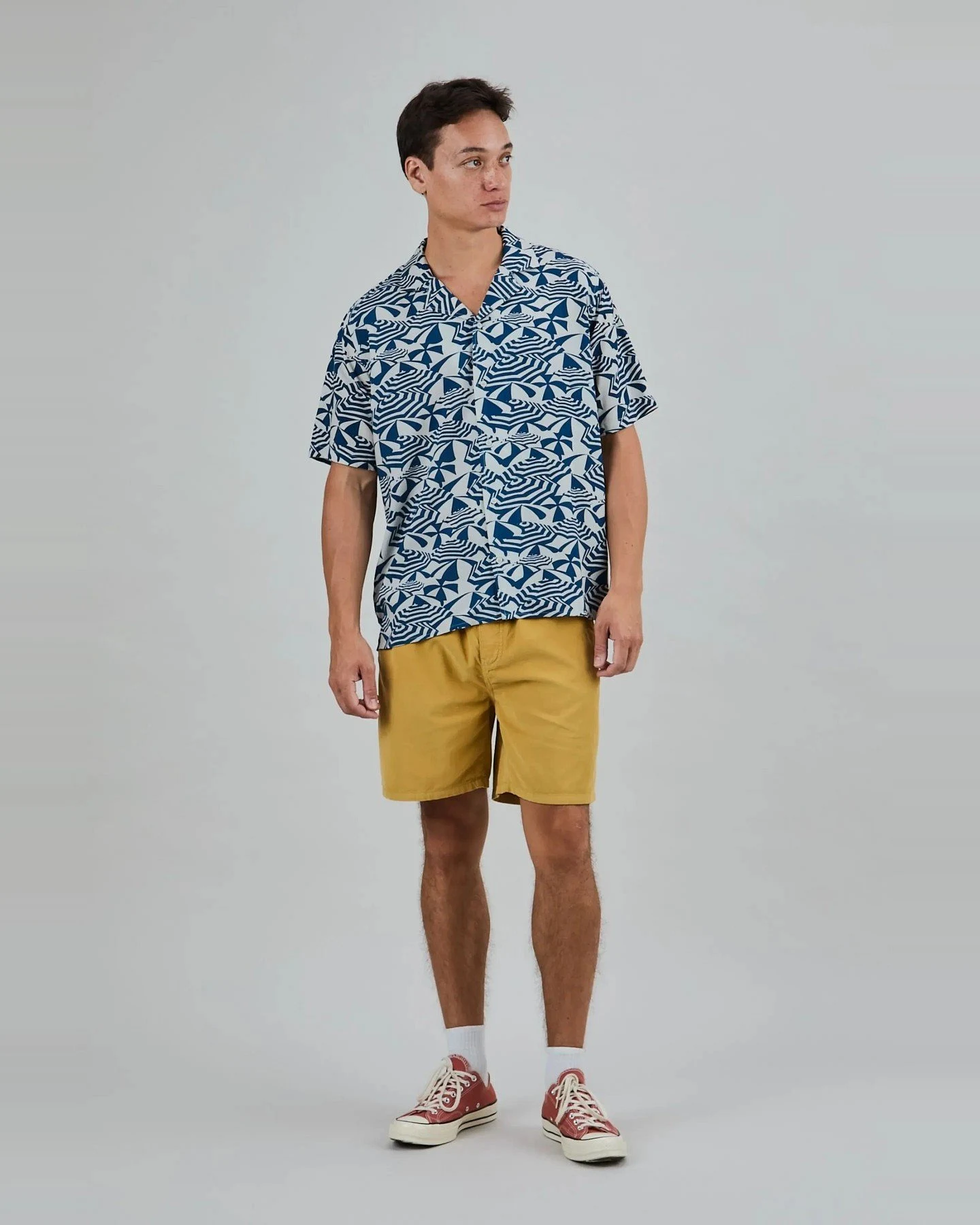 Hemd Sombrillas Aloha Blau – Ansicht 2