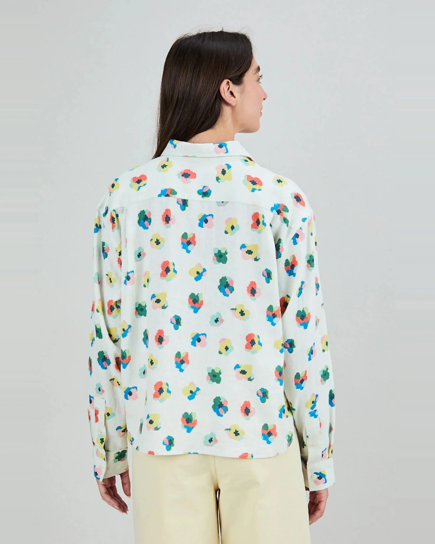 Bluse Mini Flower Boxy Off White – Ansicht 3