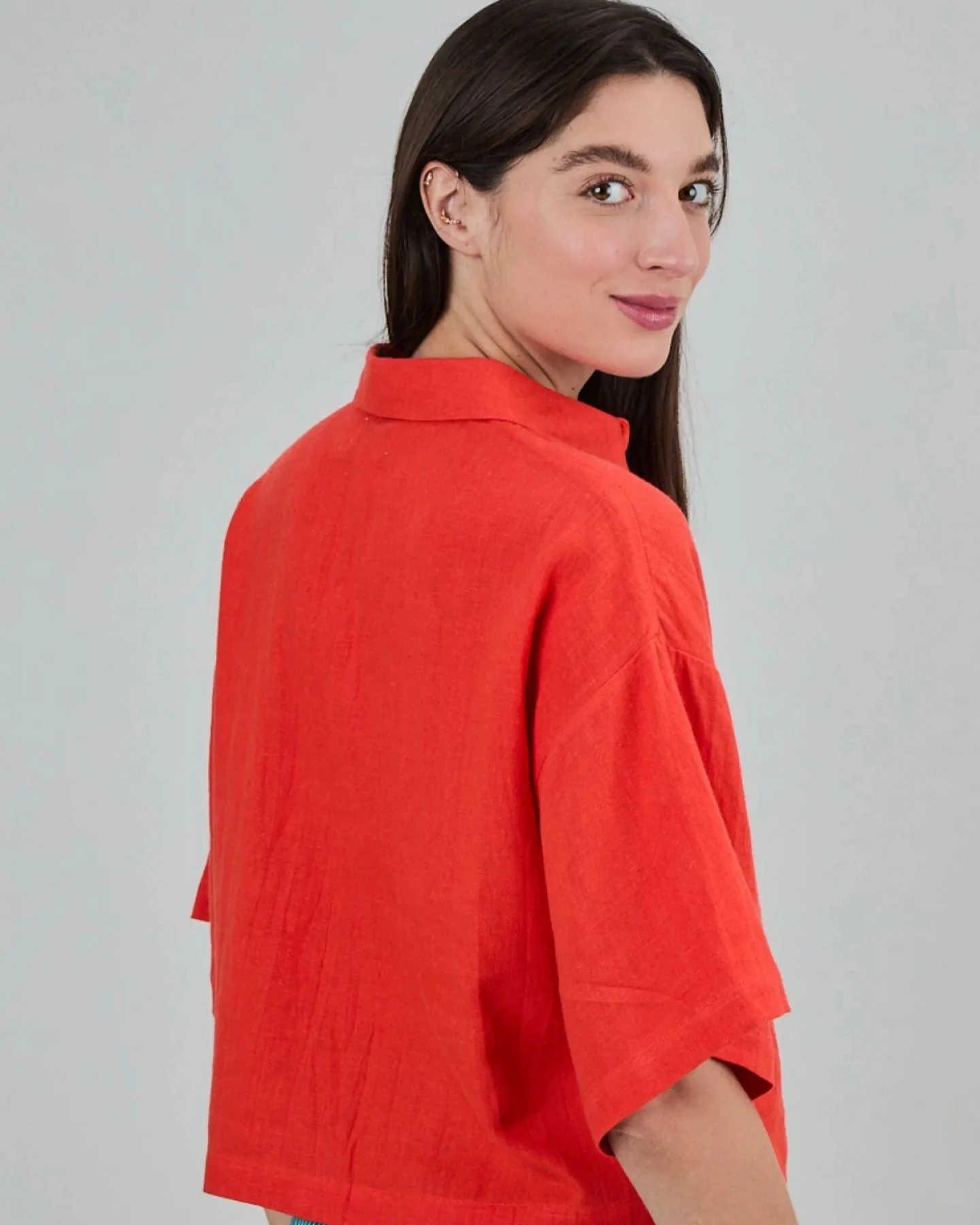 Bluse Boxy Squared Rot – Ansicht 5