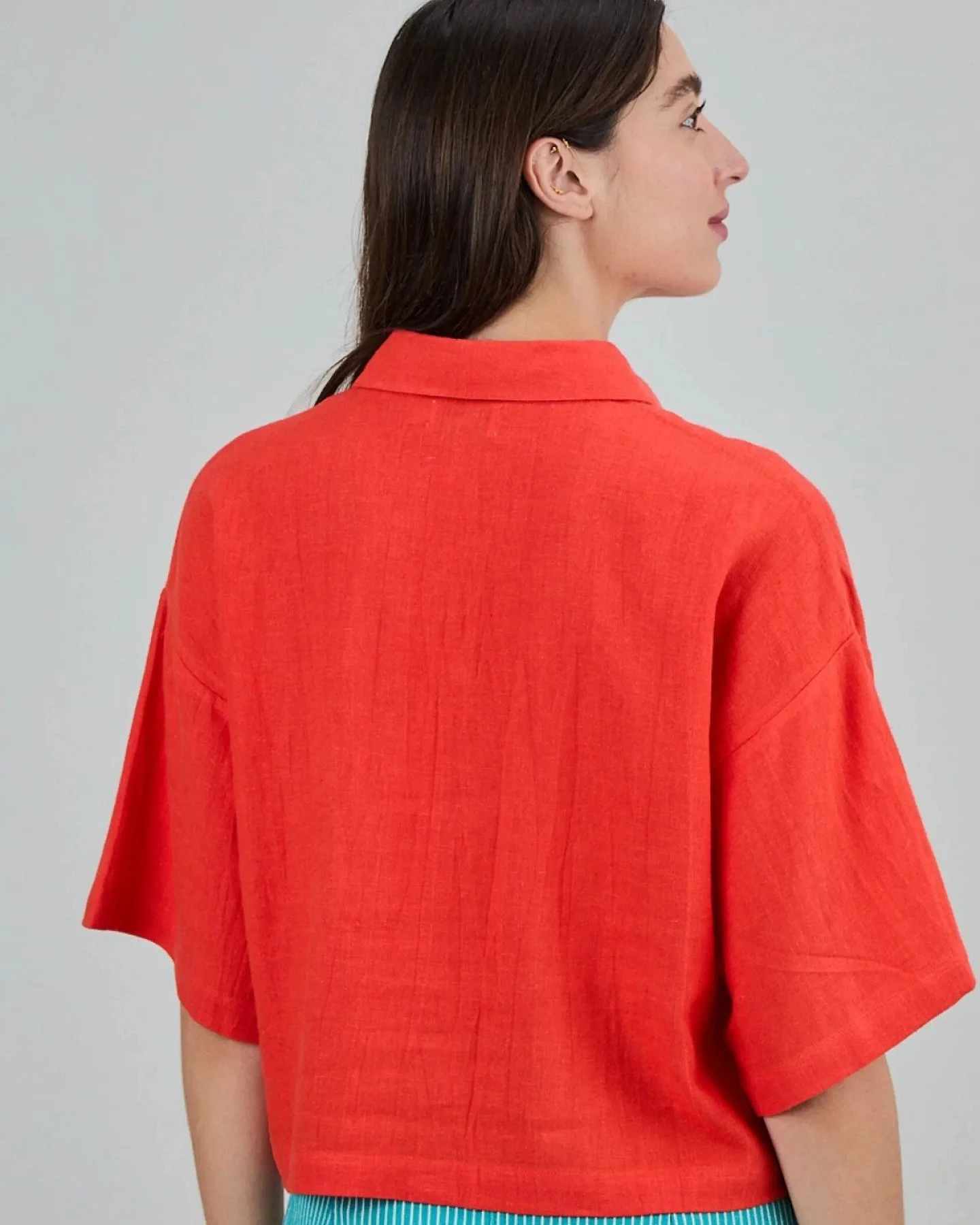 Bluse Boxy Squared Rot – Ansicht 6