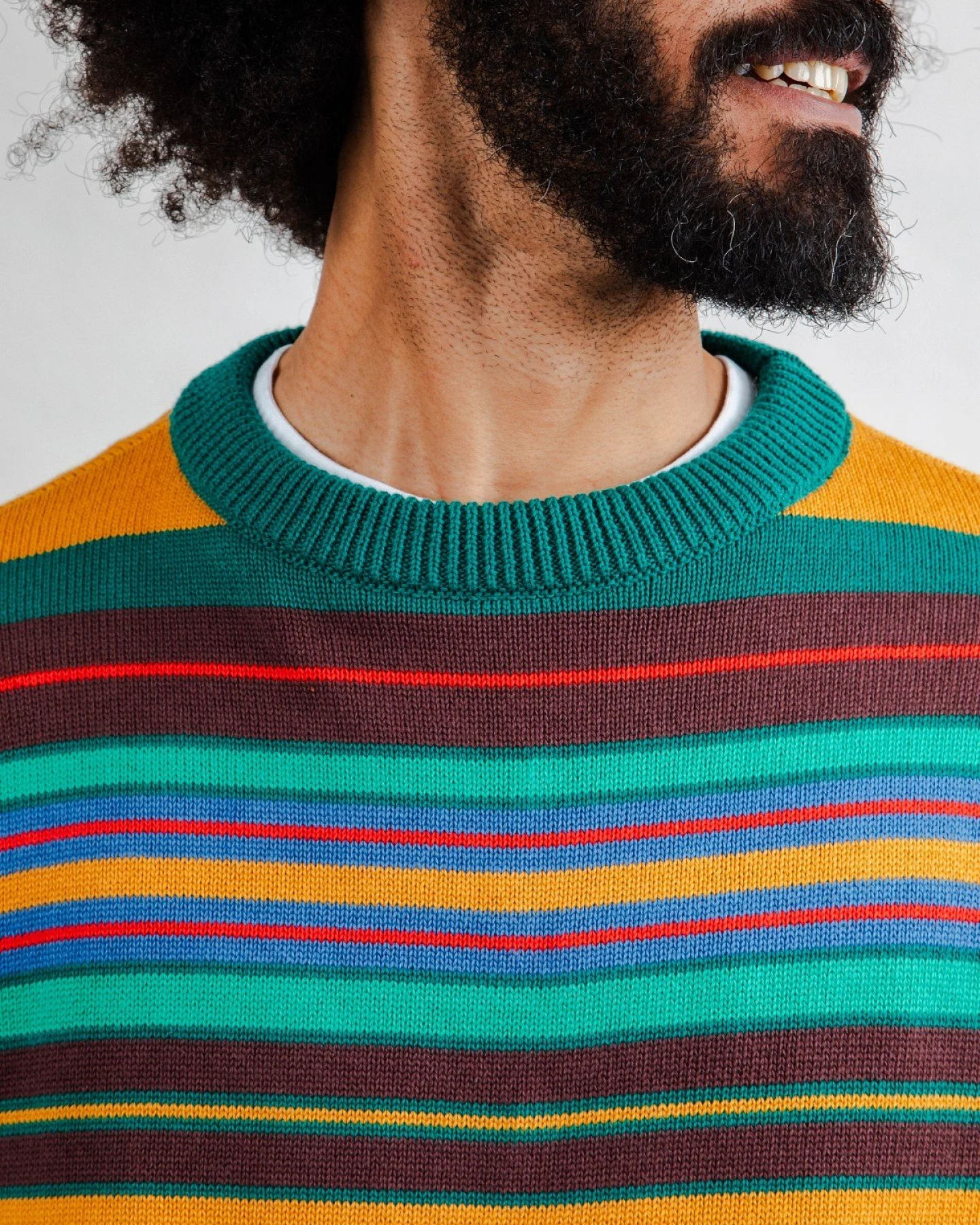 Pullover Multistriped Grün – Ansicht 4