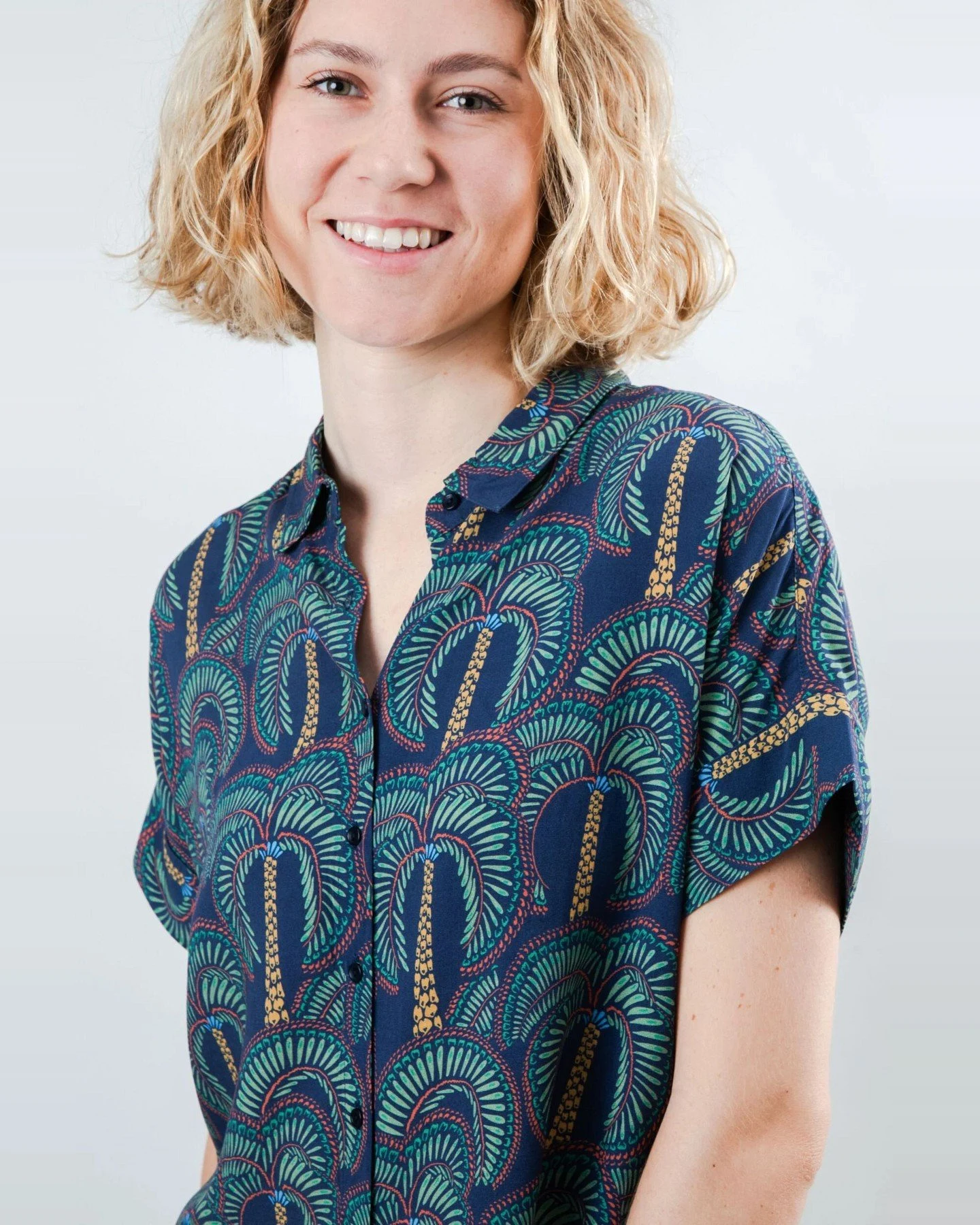 Bluse Borneo Batwing Blau – Ansicht 5