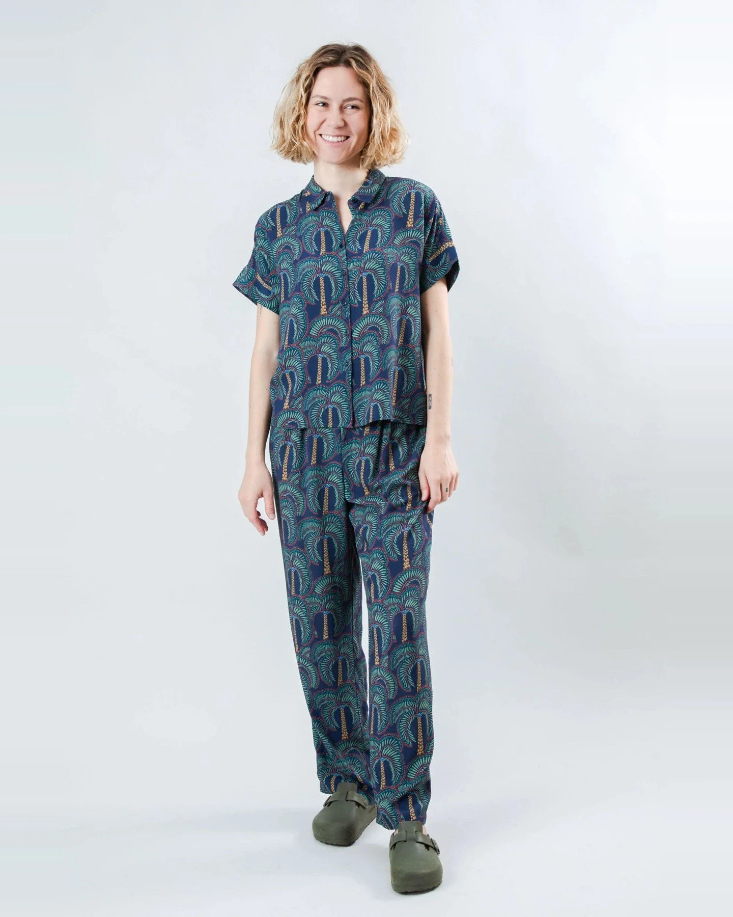 Bluse Borneo Batwing Blau – Ansicht 2