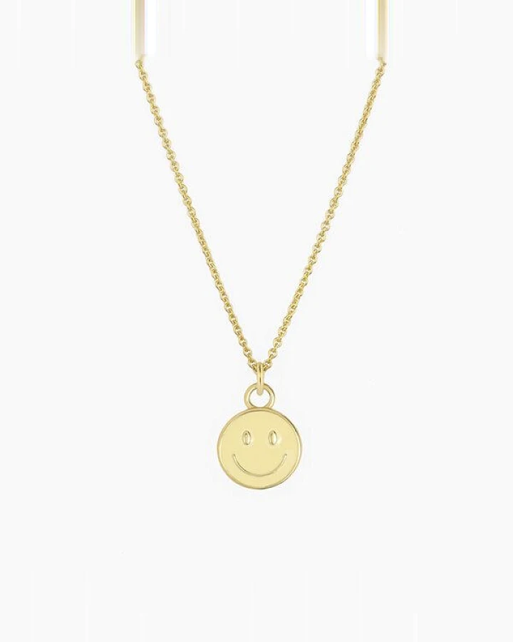Paeoni Colors Smiley-Halskette aus 18k Gold Vermeil, 925 Sterling Silber