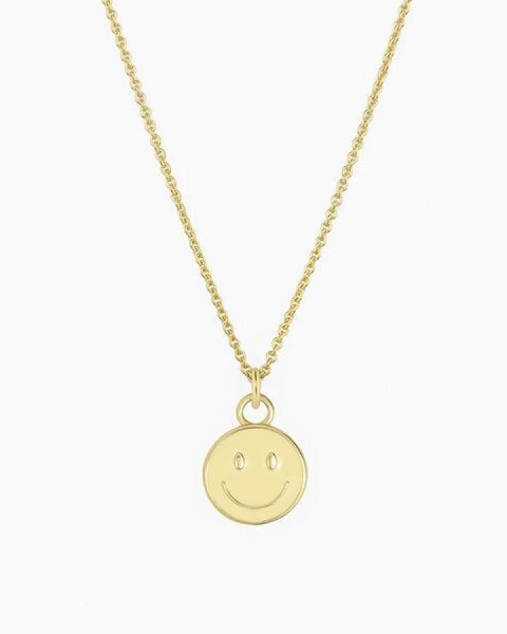 Paeoni Colors Smiley-Halskette aus 18k Gold Vermeil, 925 Sterling Silber
