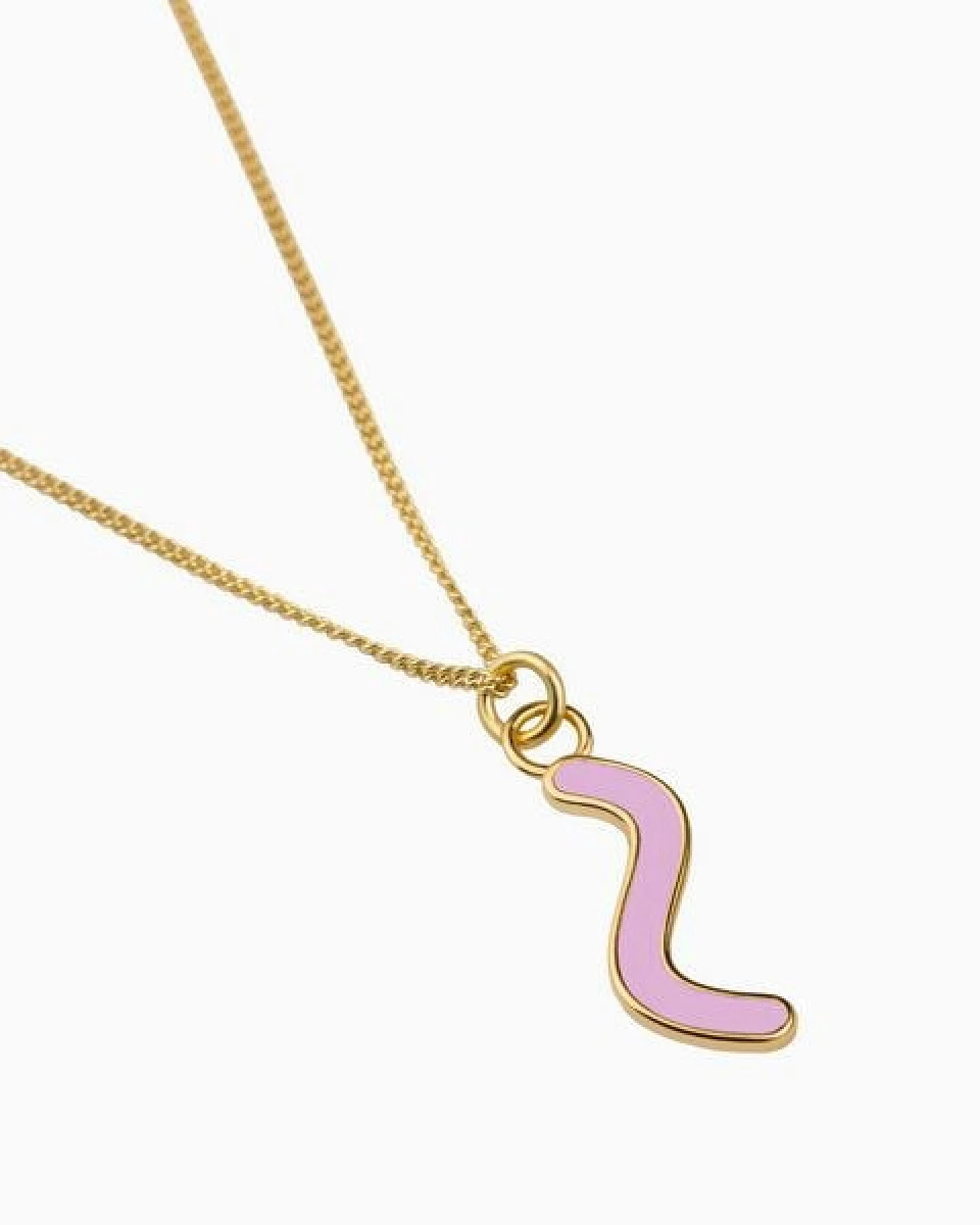 Paeoni Colors Halskette mit Curvy-Anhänger aus 18k Gold Vermeil, 925 Sterling Silber – Ansicht 3
