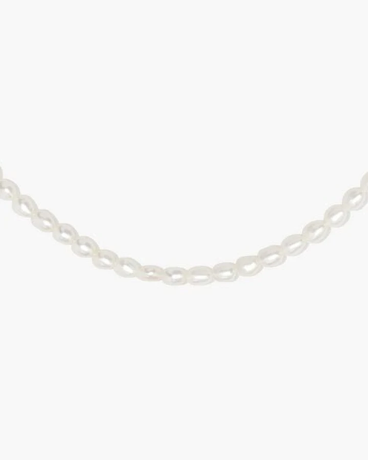 Paeoni Colors Klassische Perlenkette aus Süßwasserperlen und 18k Gold Vermeil, 925 Sterling Silber