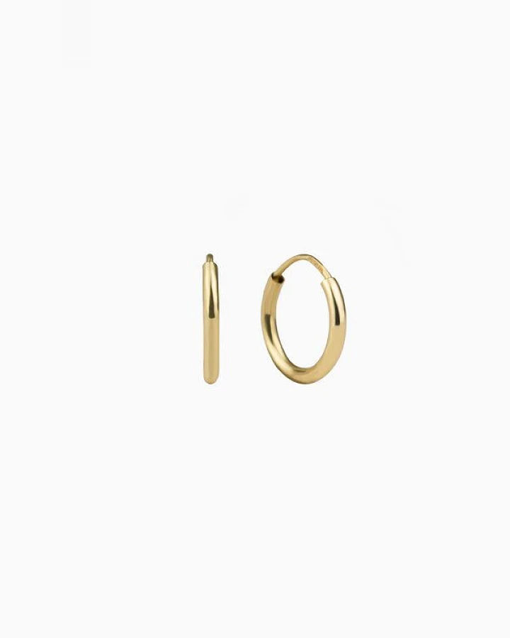 Paeoni Colors Klassische Creolen-Ohrringe aus 18k Gold Vermeil, 925 Sterling Silber, Größen S / M / L
