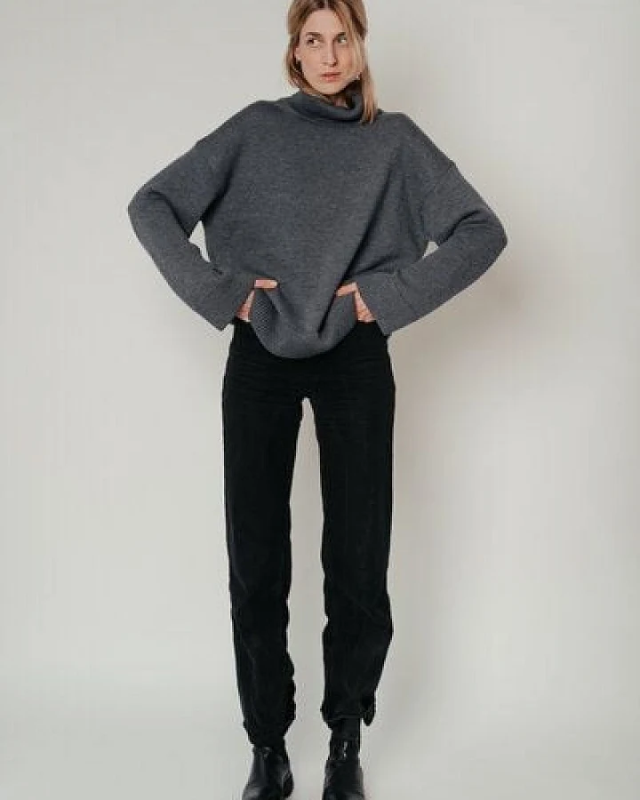 Sonho Stories Rollkragenpullover aus Wolle (Merino) mit Oversized-Passform