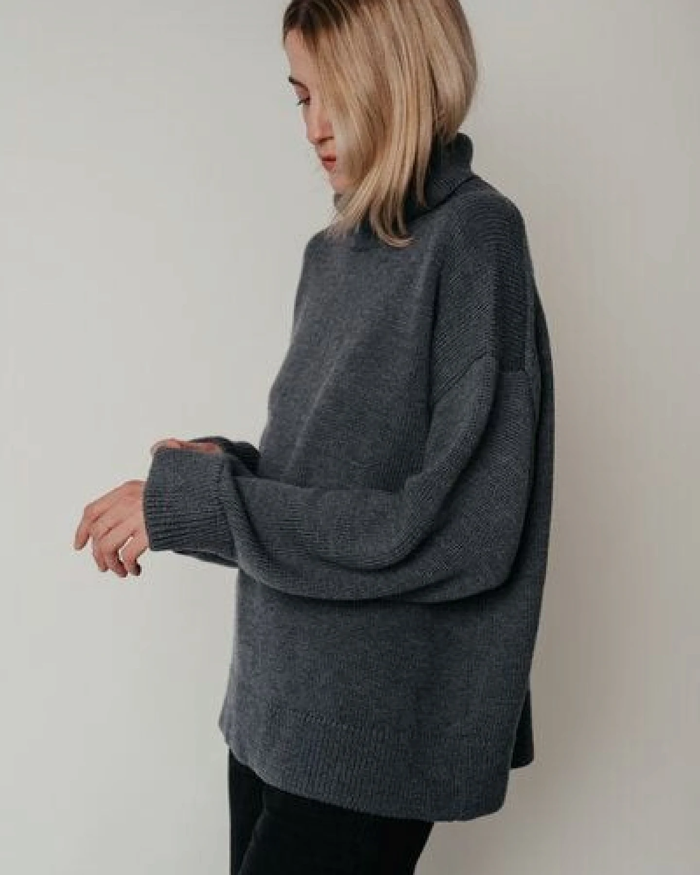 Sonho Stories Rollkragenpullover aus Wolle (Merino) mit Oversized-Passform – Ansicht 4