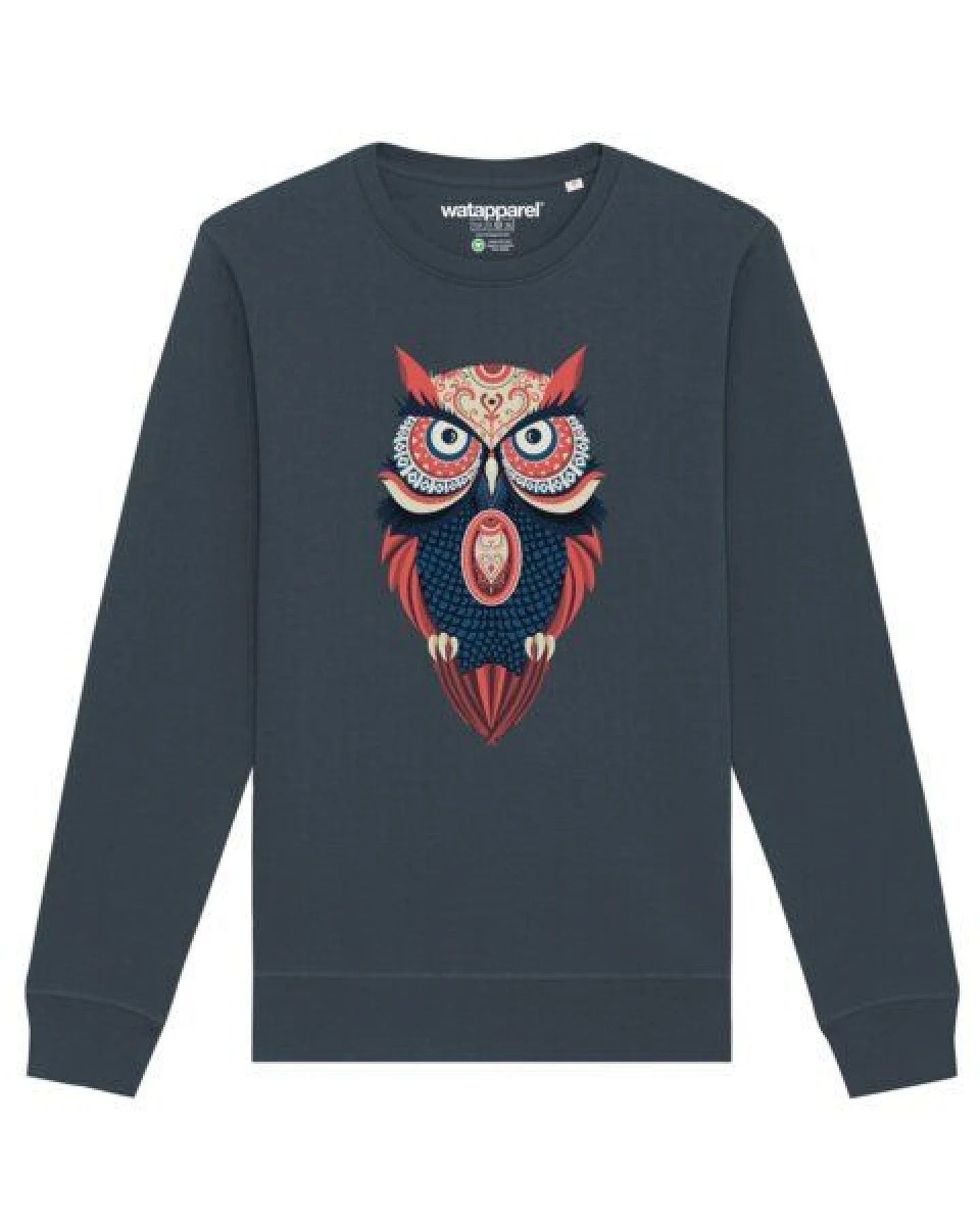 watapparel Sweatshirt Unisex Colorful Owl – Ansicht 2