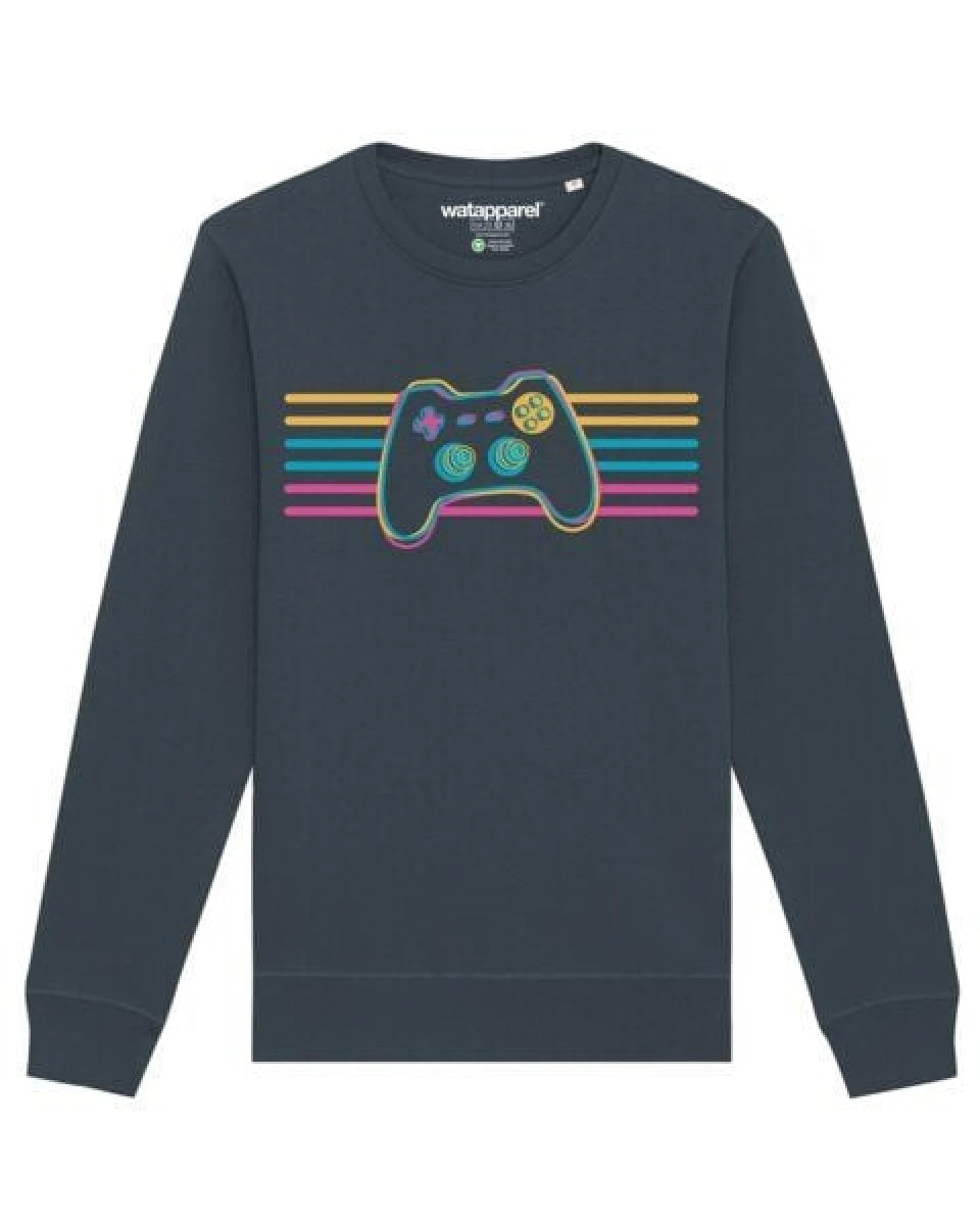 watapparel Sweatshirt Unisex Retro Joystick – Ansicht 2