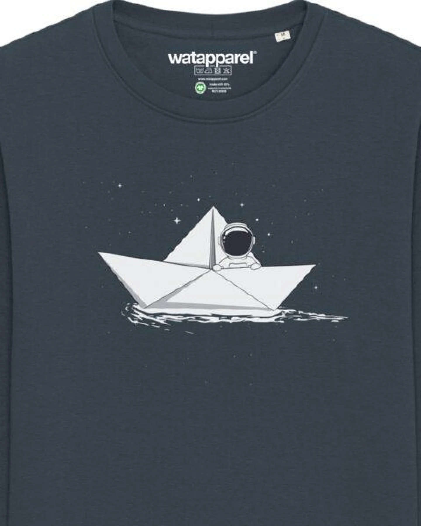 watapparel Sweatshirt Unisex Astronaut in paper boat – Ansicht 3