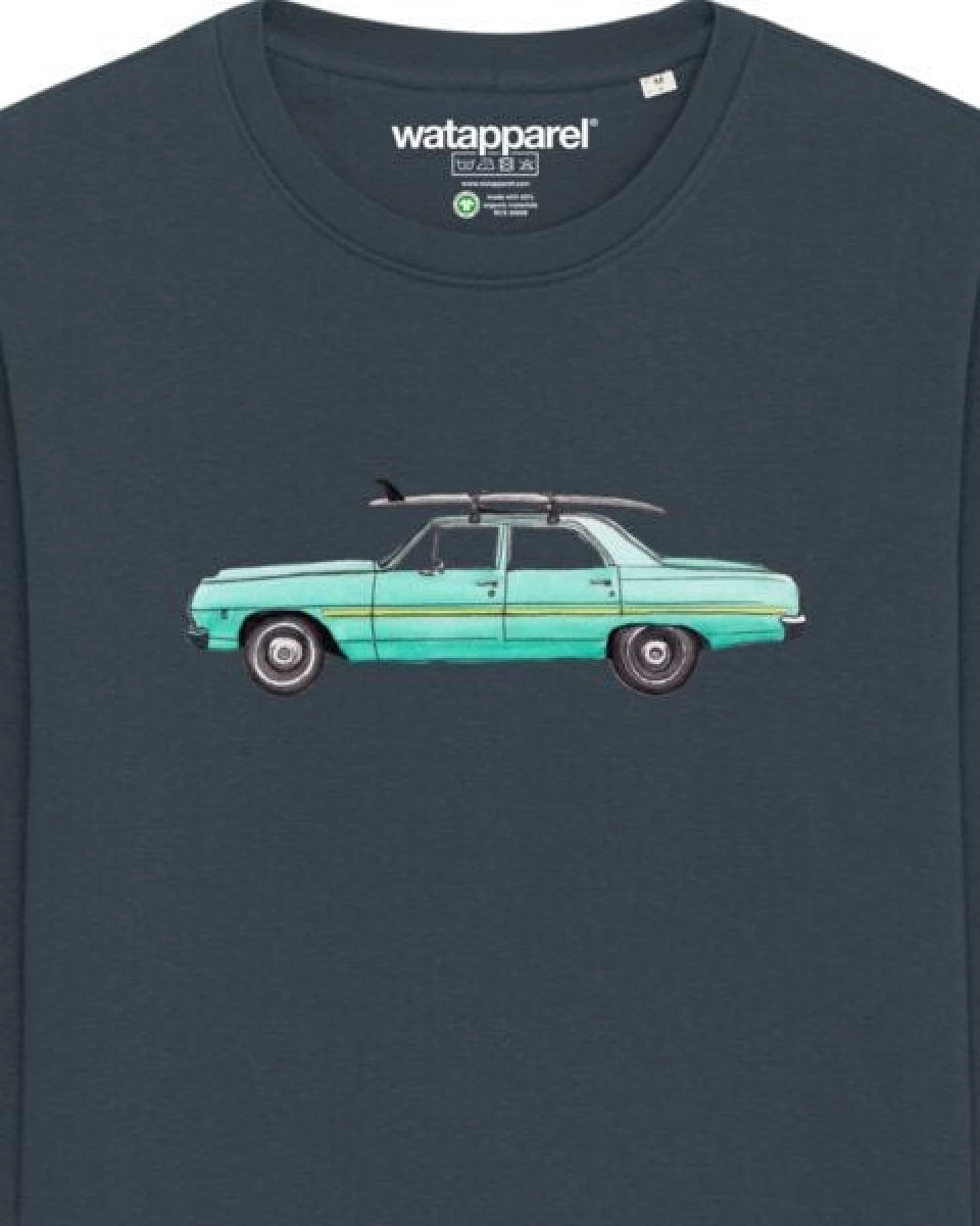 watapparel Sweatshirt Unisex Surf Car – Ansicht 3