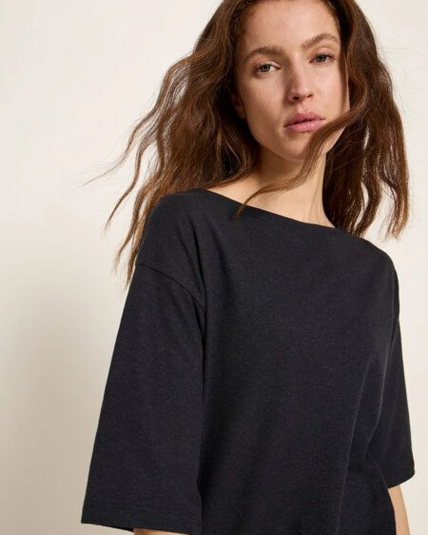 LANIUS U-Boot-Shirt mit 3/4-Arm – Ansicht 4