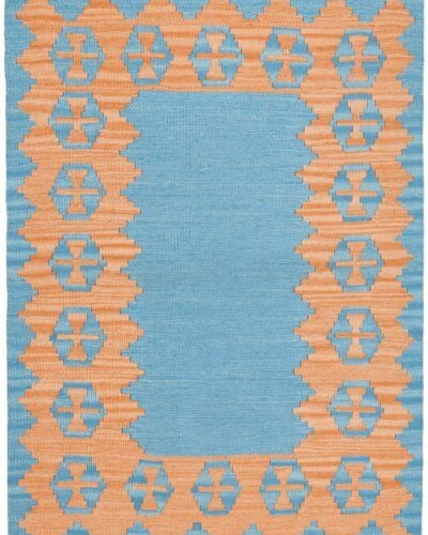 Kelim Gashgai Blau „Rugtales“ aus Schurwolle, 85x119 cm – Ansicht 3