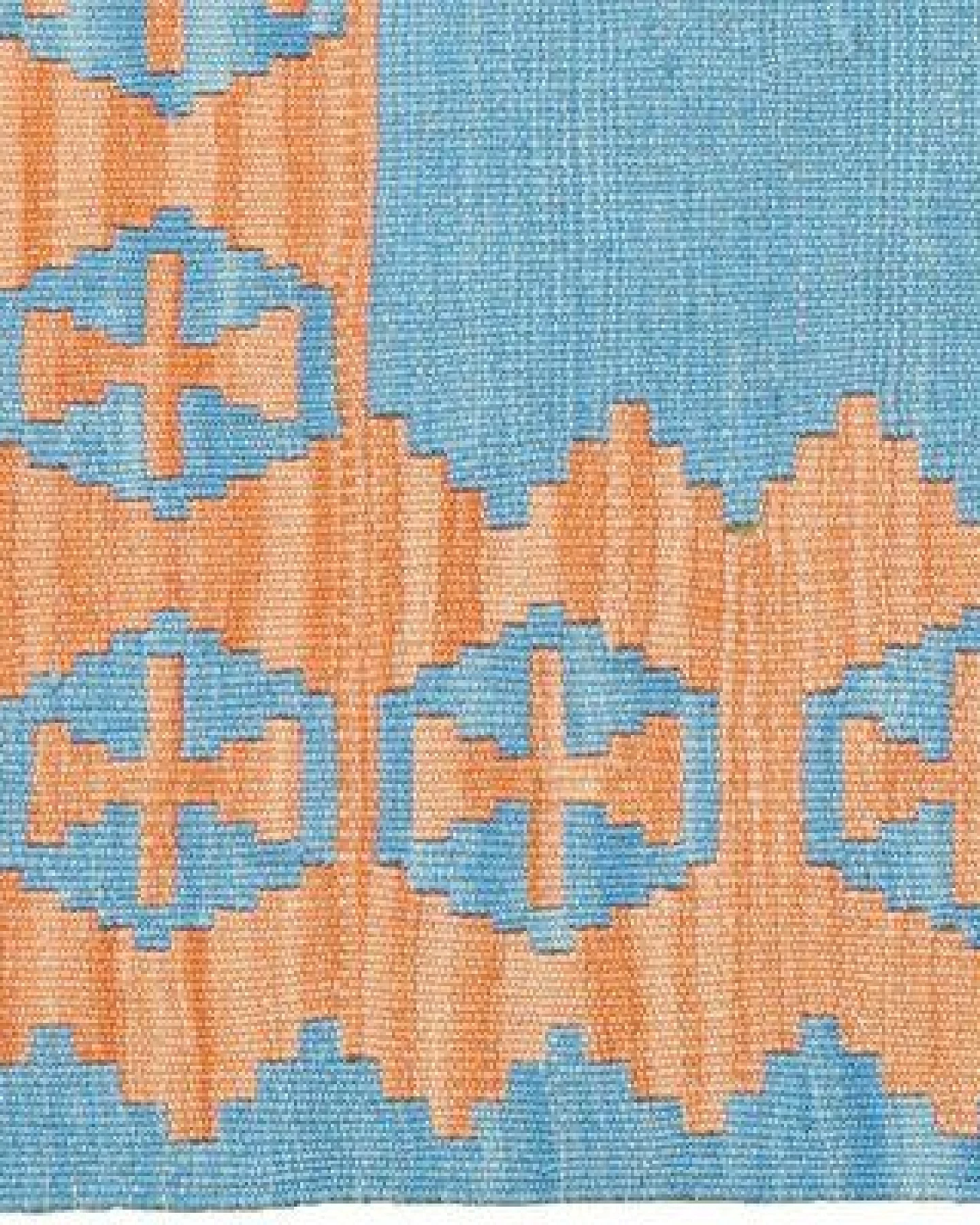 Kelim Gashgai Blau „Rugtales“ aus Schurwolle, 85x119 cm – Ansicht 4