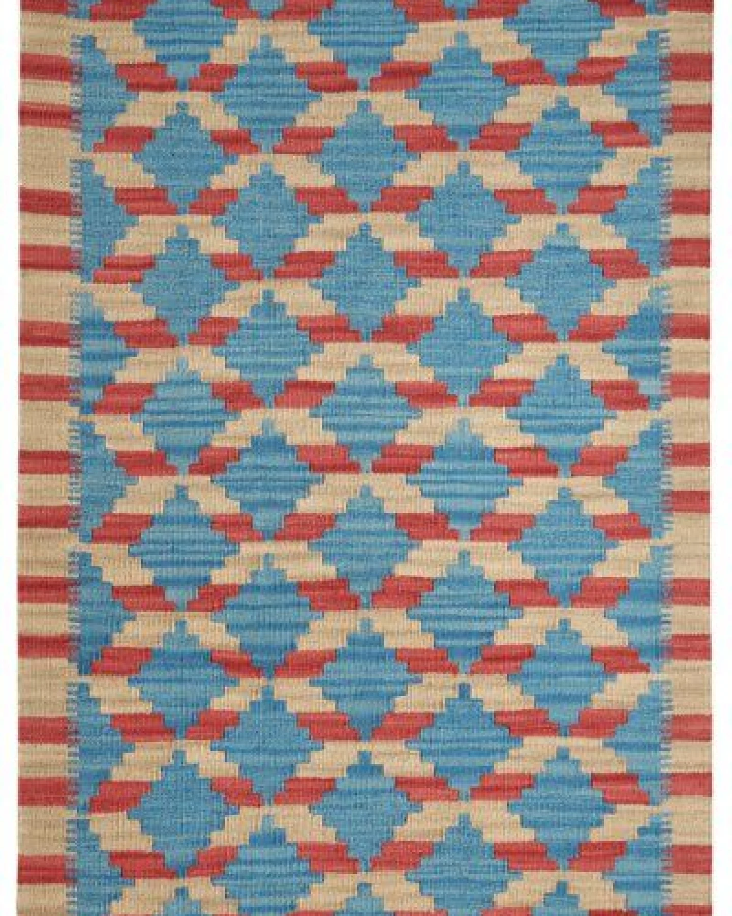 Kelim Gashgai Blau „Rugtales“ aus Schurwolle, 79x120 cm – Ansicht 3