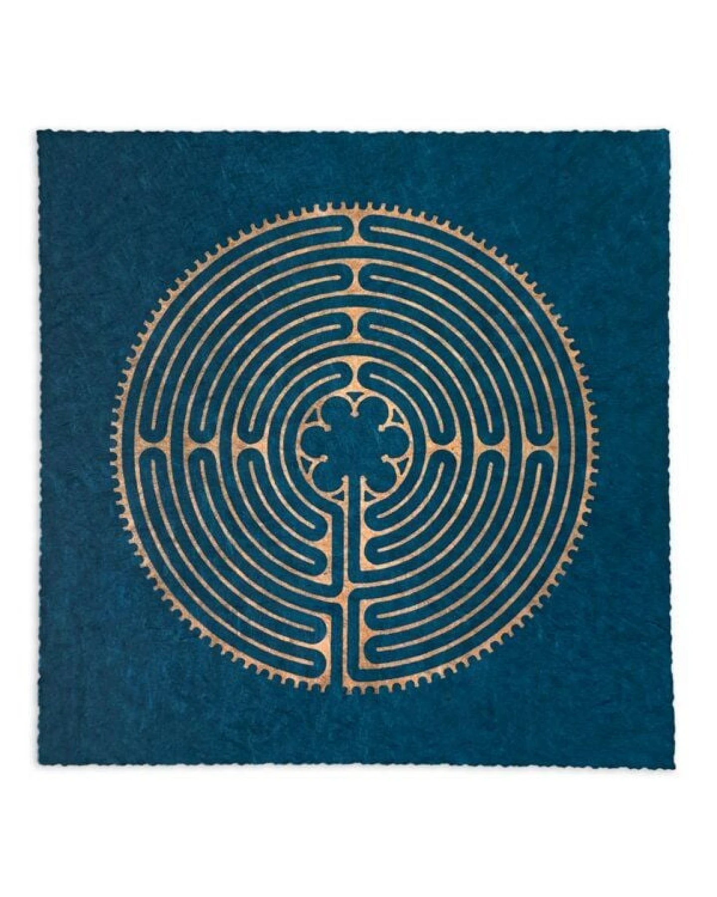 Veskor Cassiopeia LABYRINTH VON CHARTRES der Kathedrale Notre-Dame Linoldruck – Ansicht 4