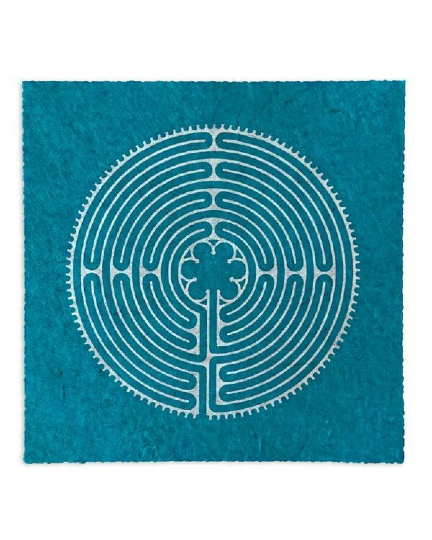 Veskor Cassiopeia LABYRINTH VON CHARTRES der Kathedrale Notre-Dame Linoldruck – Ansicht 4