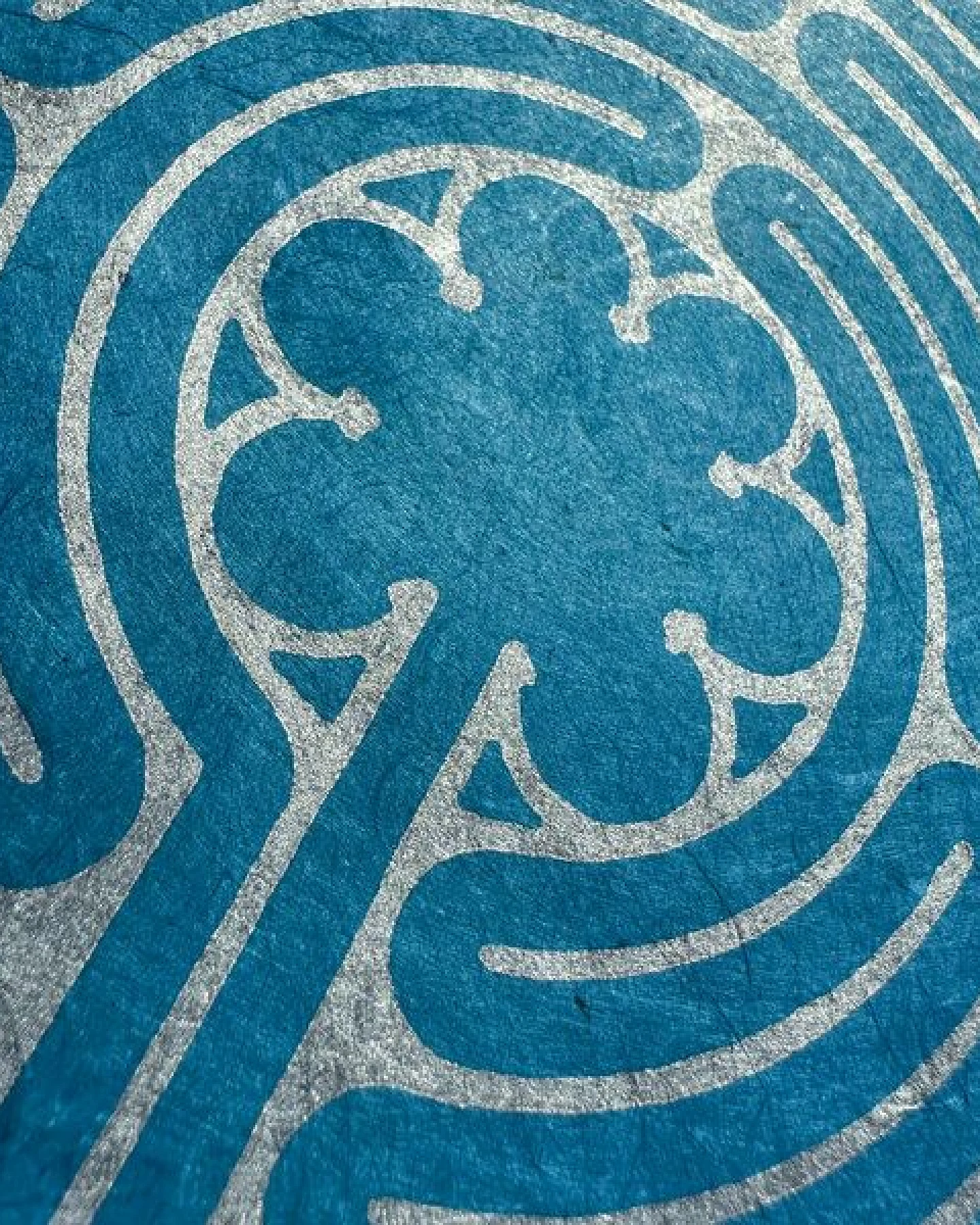 Veskor Cassiopeia LABYRINTH VON CHARTRES der Kathedrale Notre-Dame Linoldruck – Ansicht 3