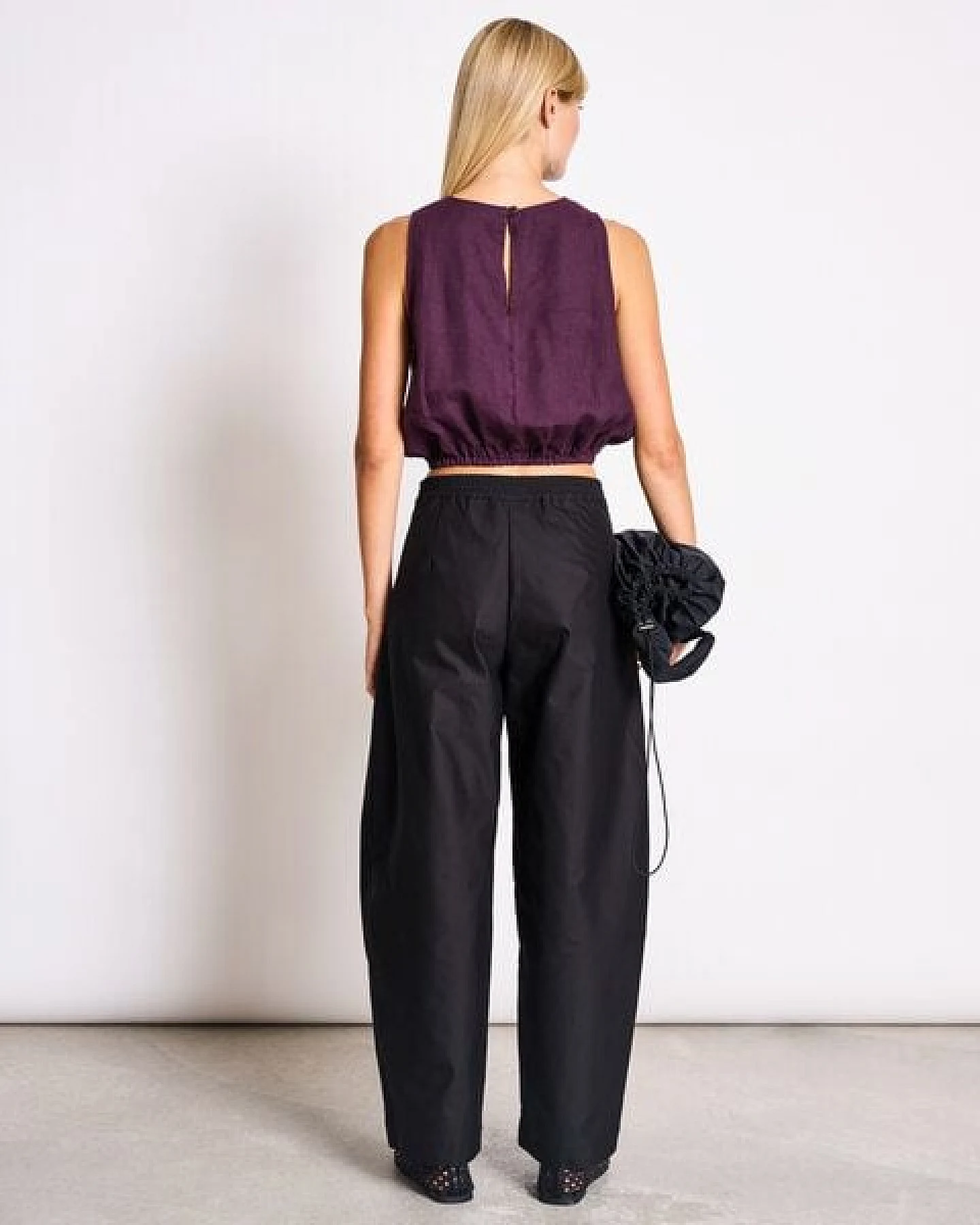JAN N JUNE Cropped Leinen-Top LUPIN – Ansicht 3
