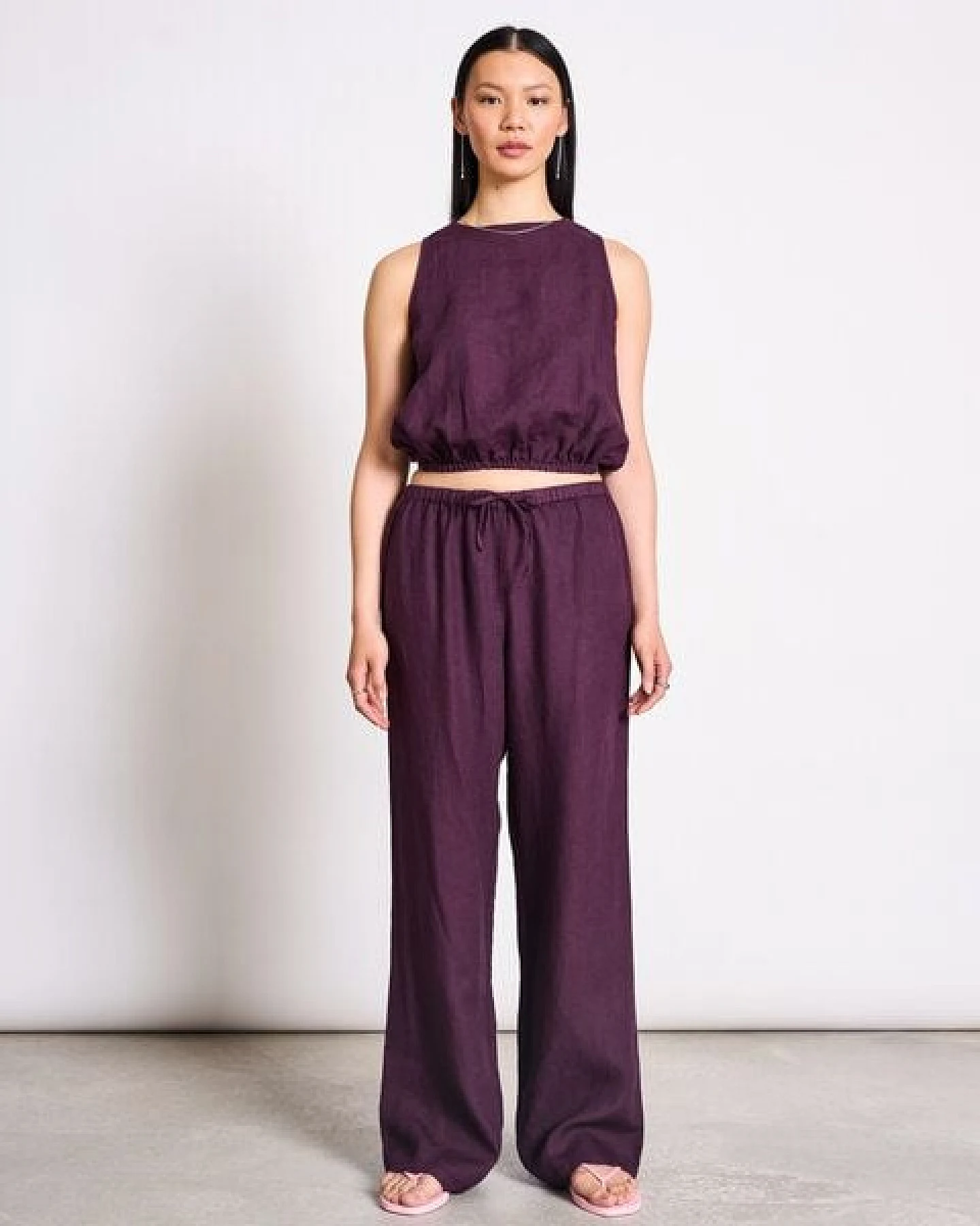 JAN N JUNE Cropped Leinen-Top LUPIN – Ansicht 4
