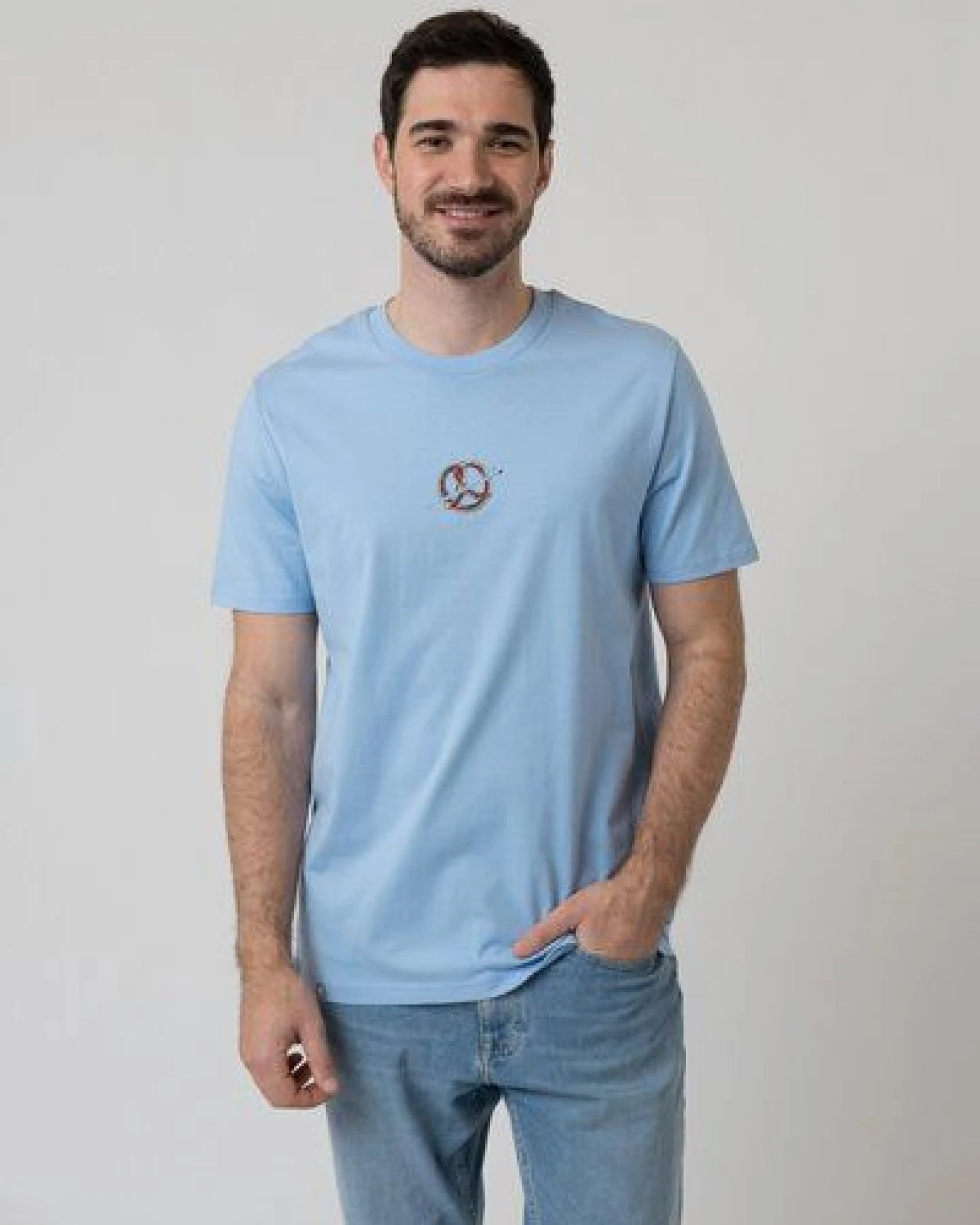 Bavarian Caps Herren T-Shirt Lucky Luke: Bierfässer - Hellblau – Ansicht 2