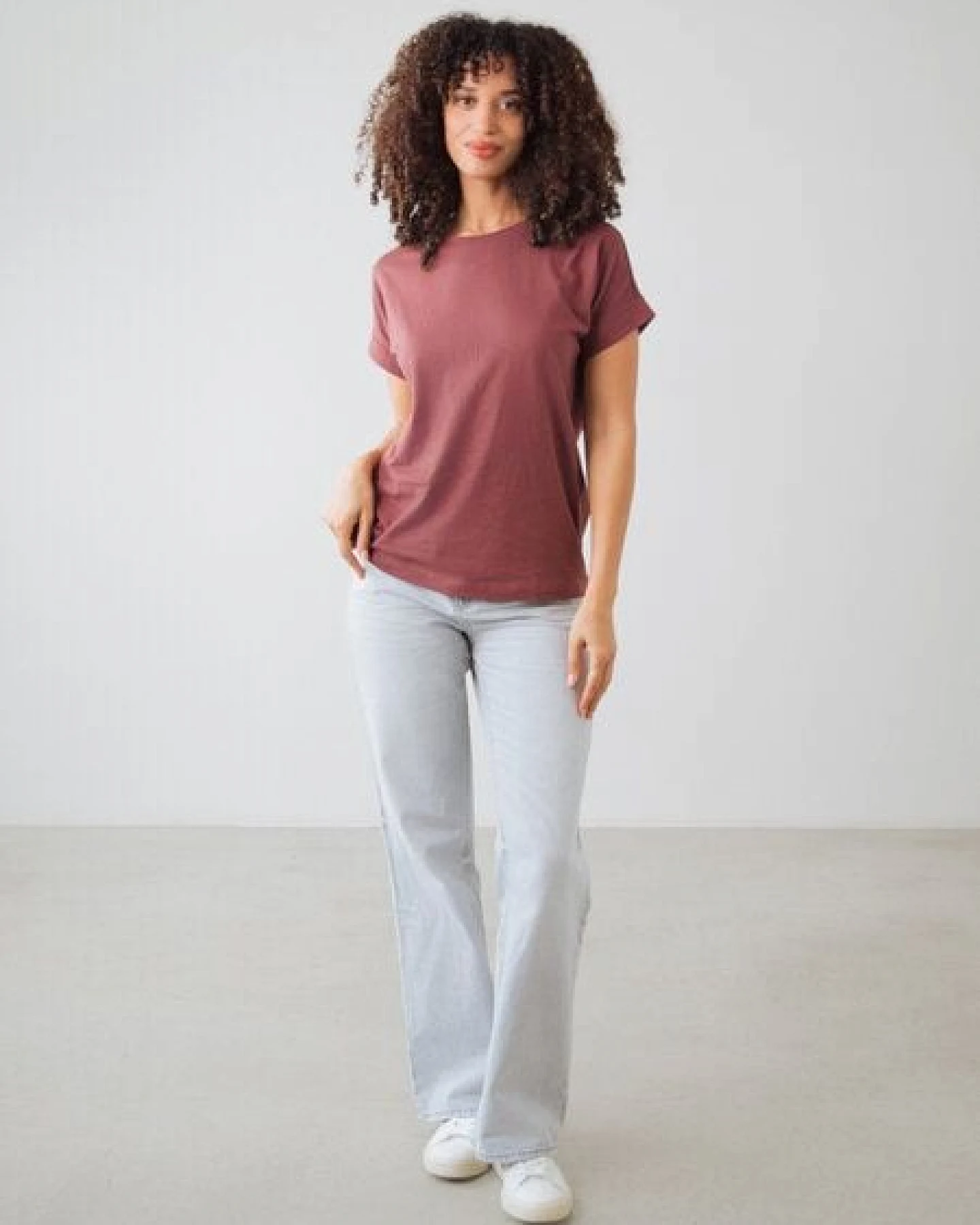 Honest Basics Damen Flügelärmeln T-Shirt aus Bio- und recycelter Baumwolle – Ansicht 3