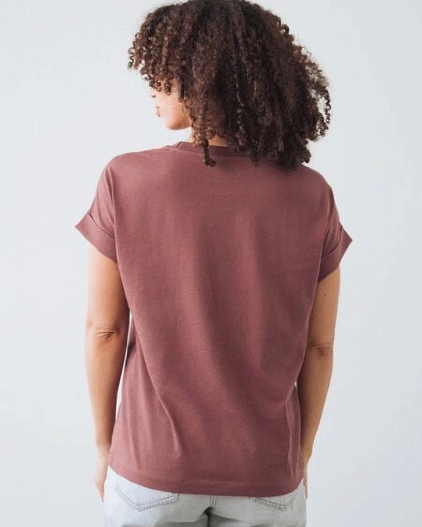 Honest Basics Damen Flügelärmeln T-Shirt aus Bio- und recycelter Baumwolle – Ansicht 4