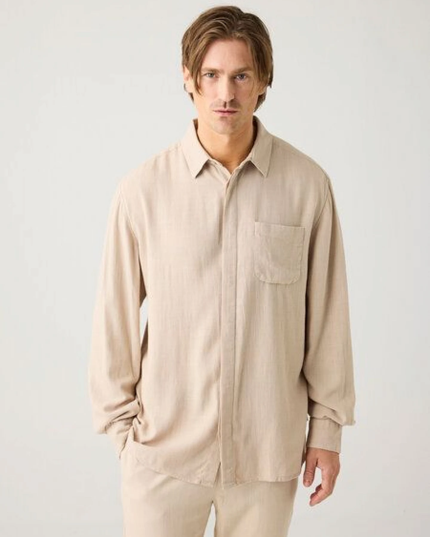 KnowledgeCotton Apparel Langarm-Hemd Leinen-Mix – Ansicht 3